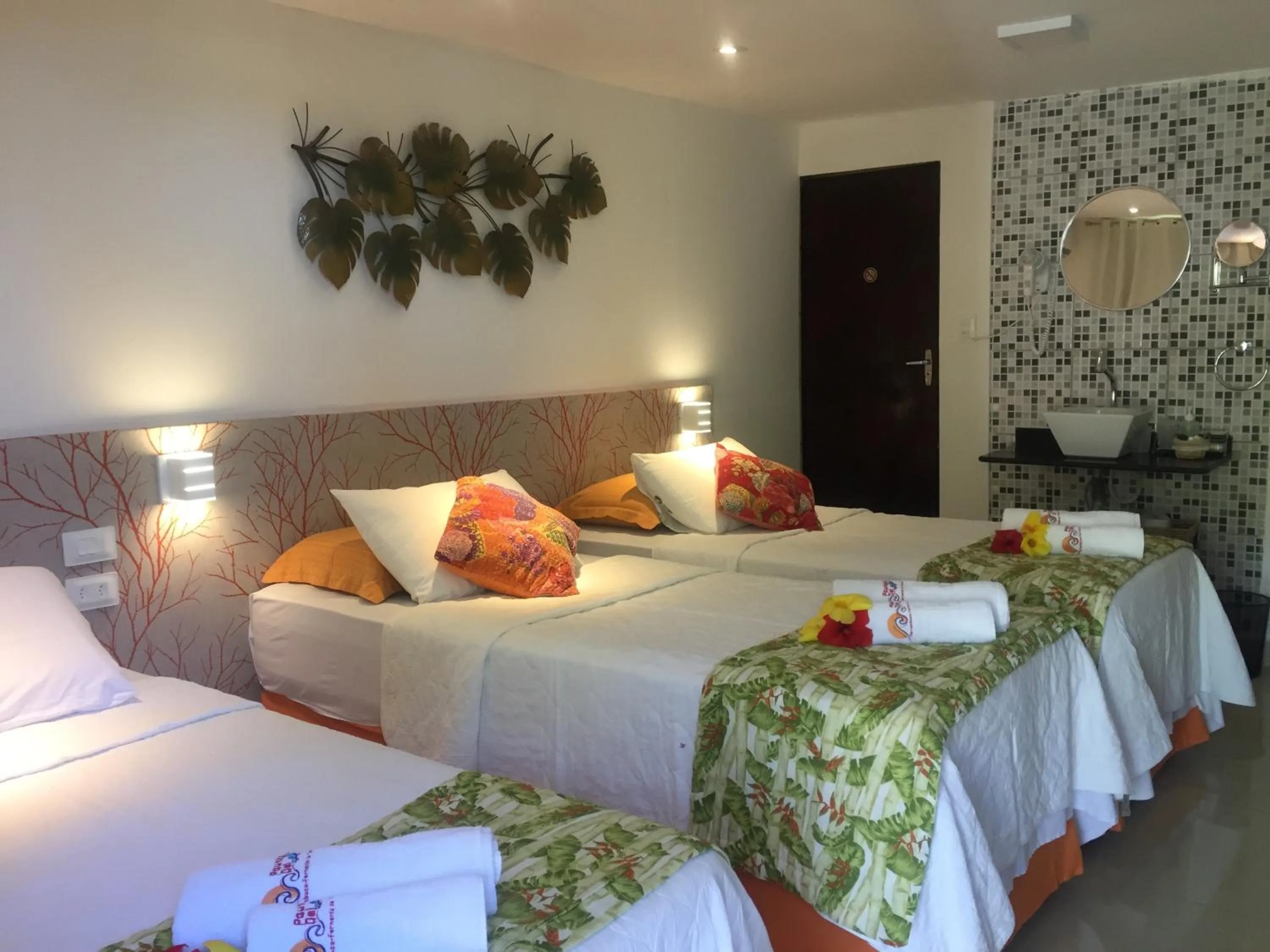 Bed in Pousada Del Mares