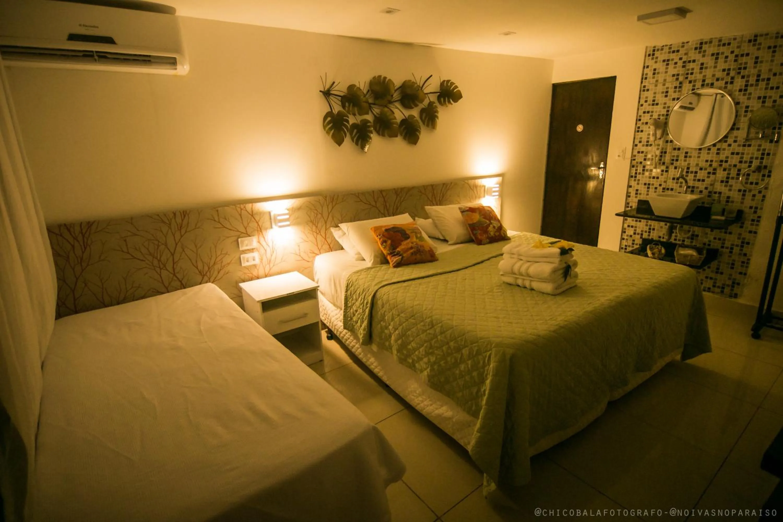 Bed in Pousada Del Mares