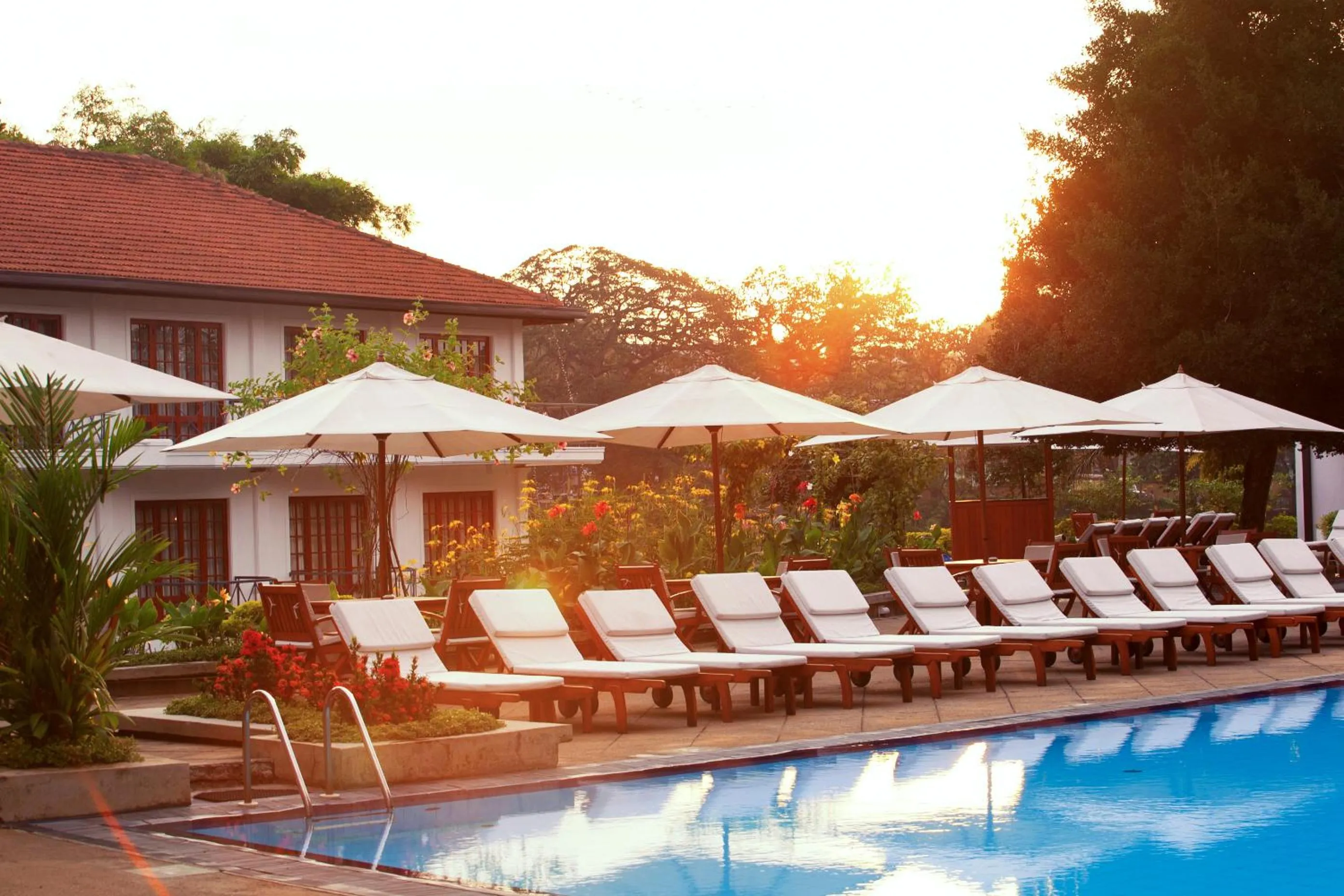 Swimming pool in Mahaweli Reach Hotel