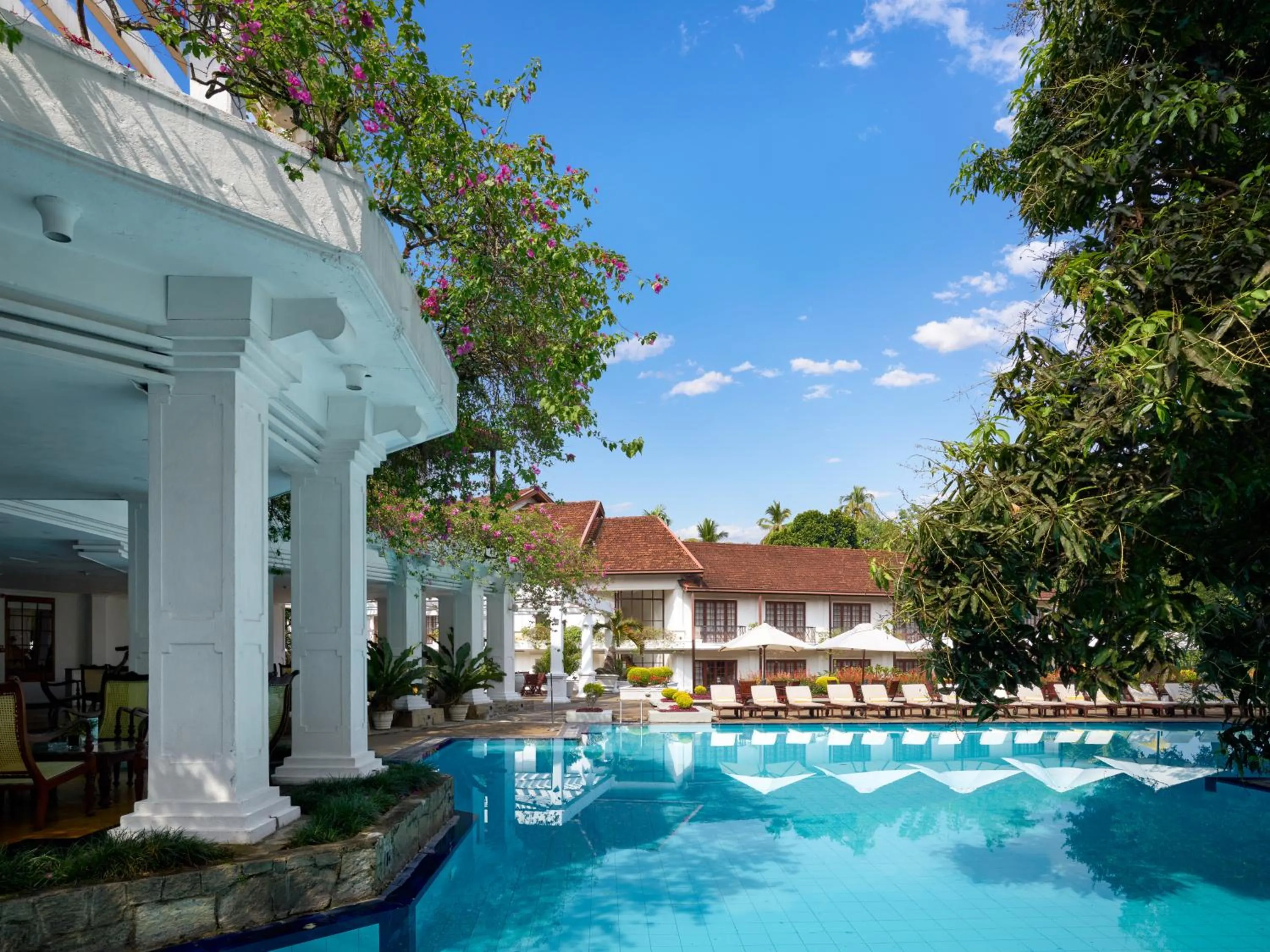 Pool view in Mahaweli Reach Hotel