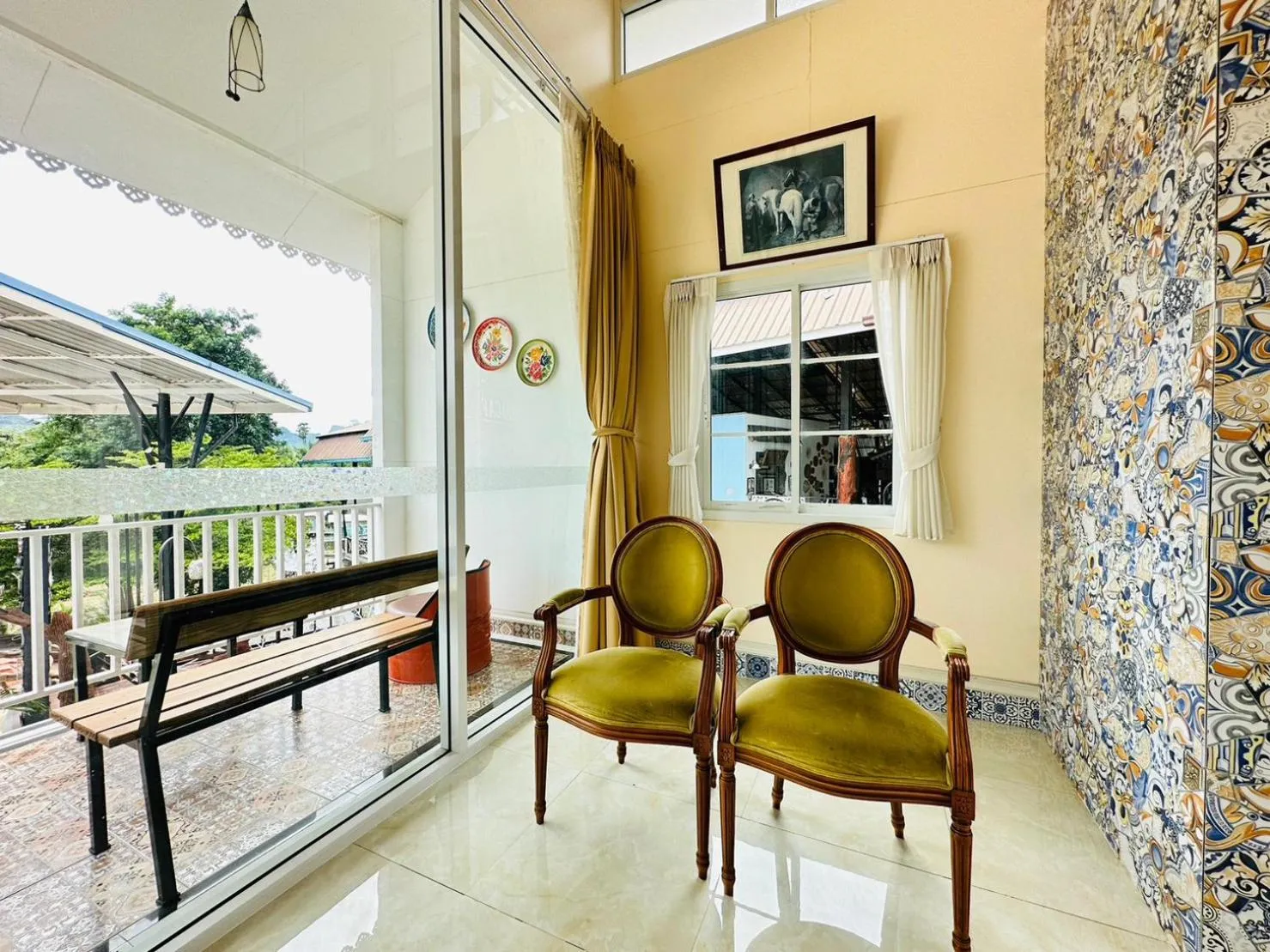 Living room in Yoko River Kwai Resort