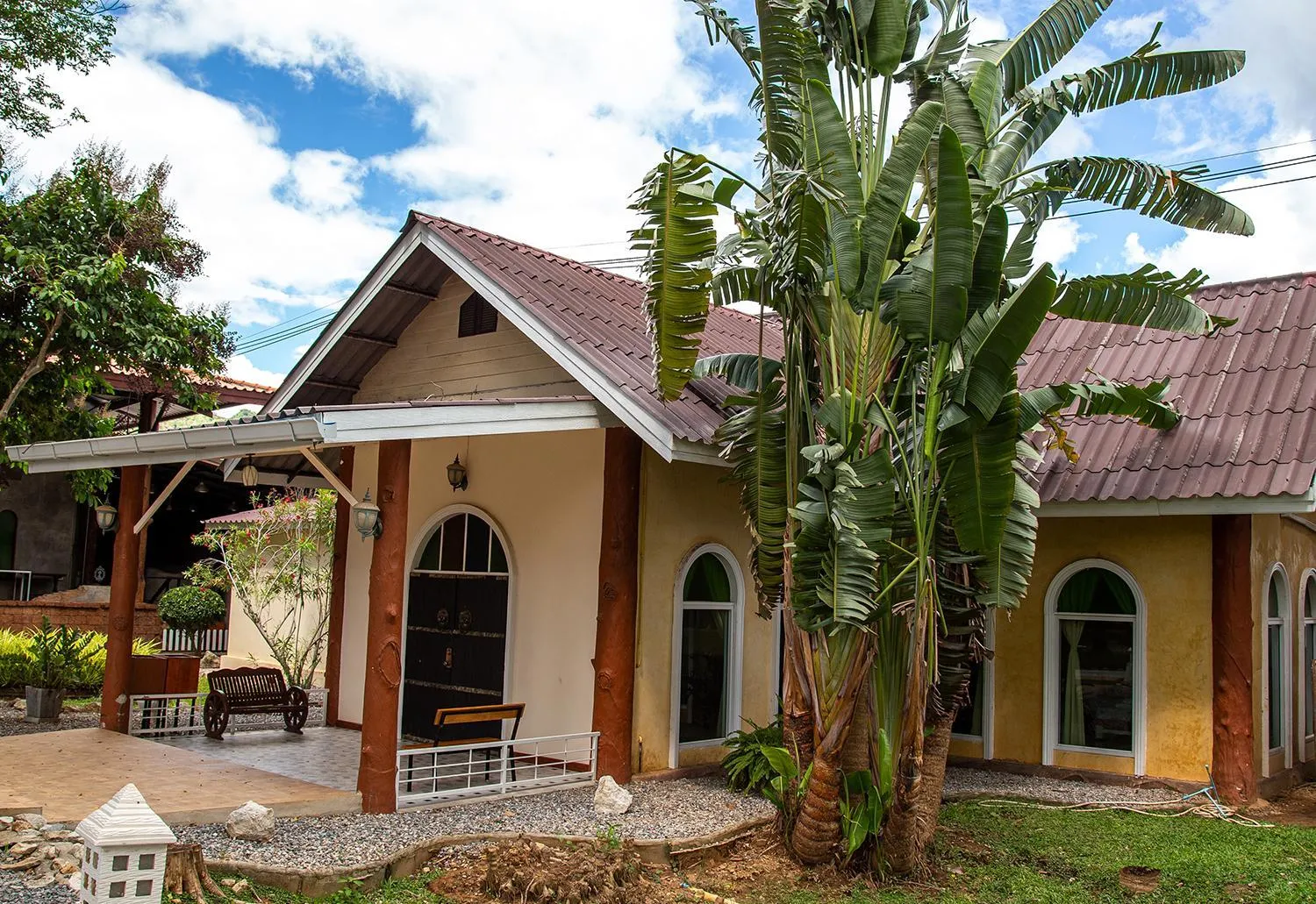 Garden view in Yoko River Kwai Resort