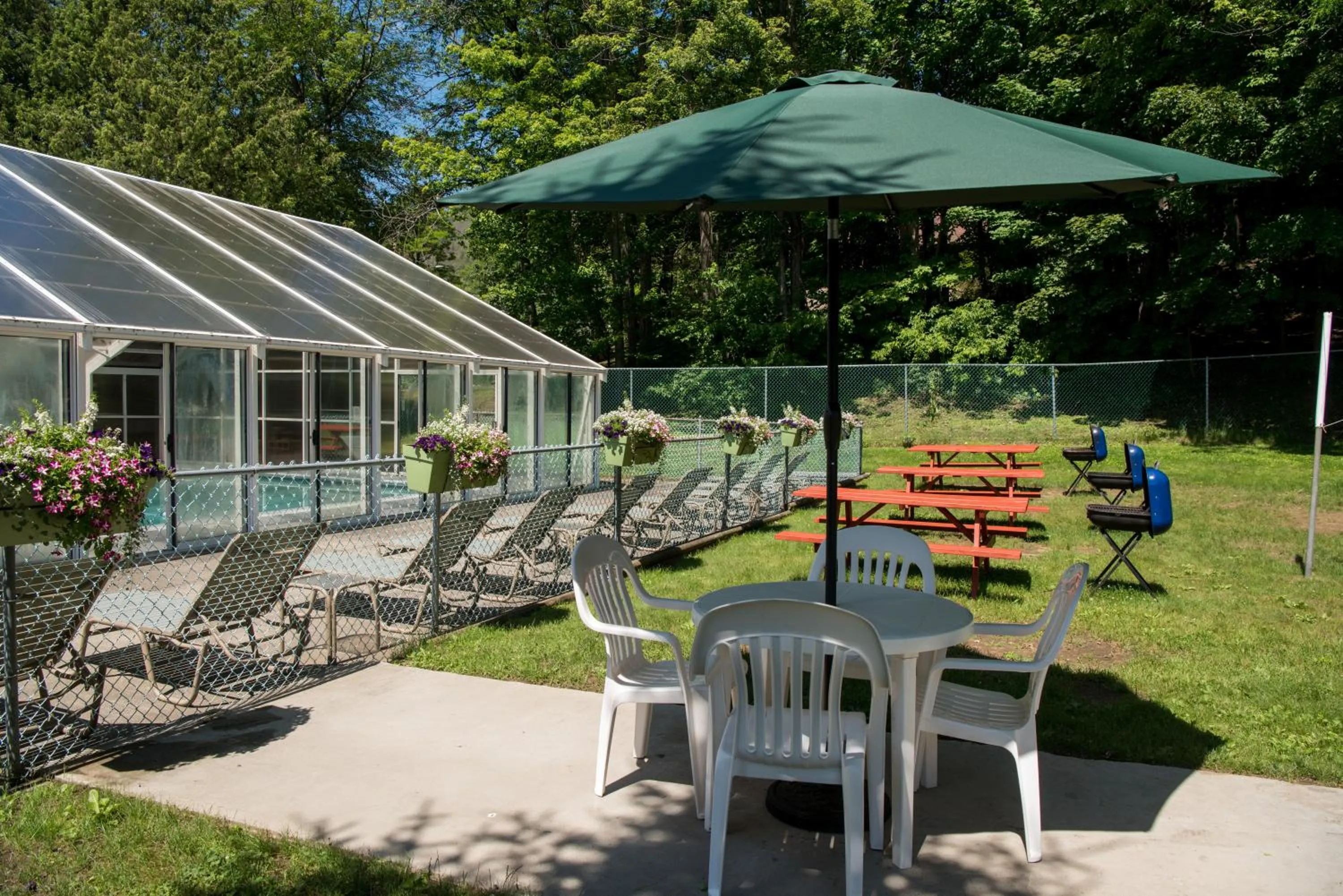 BBQ facilities in Adirondack Retreat Inn & Suites