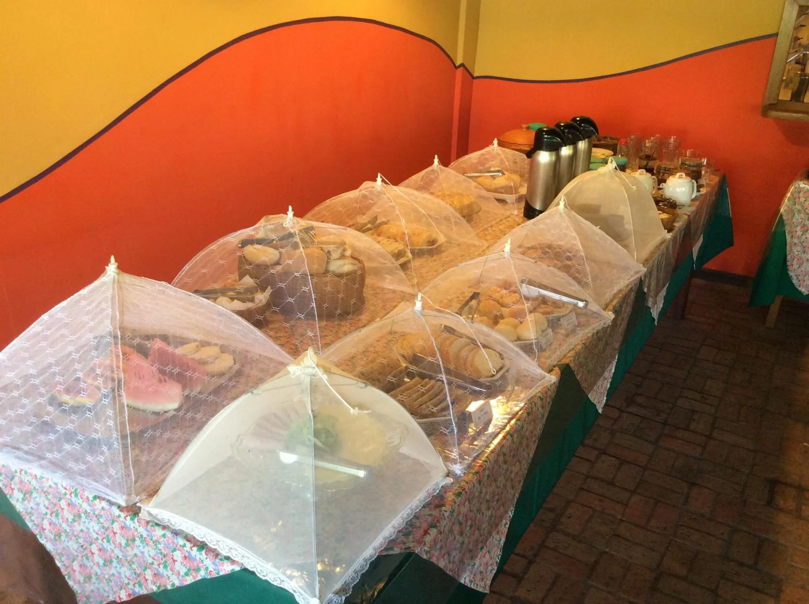 Buffet breakfast in Pousada Ponta do Muta