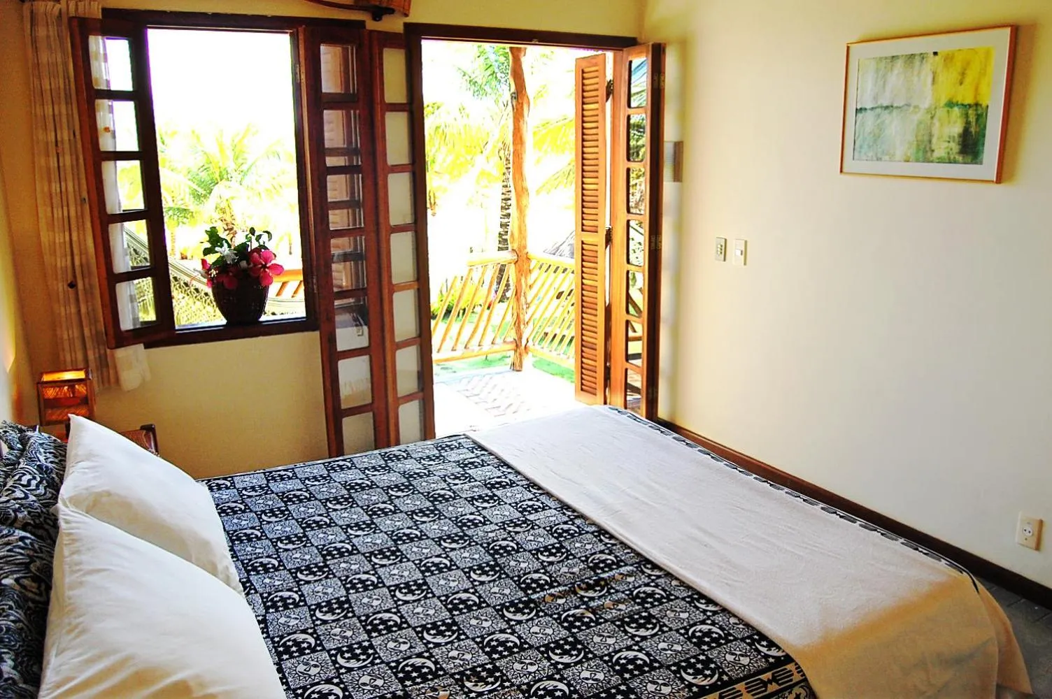 Bed in Pousada Ponta do Muta