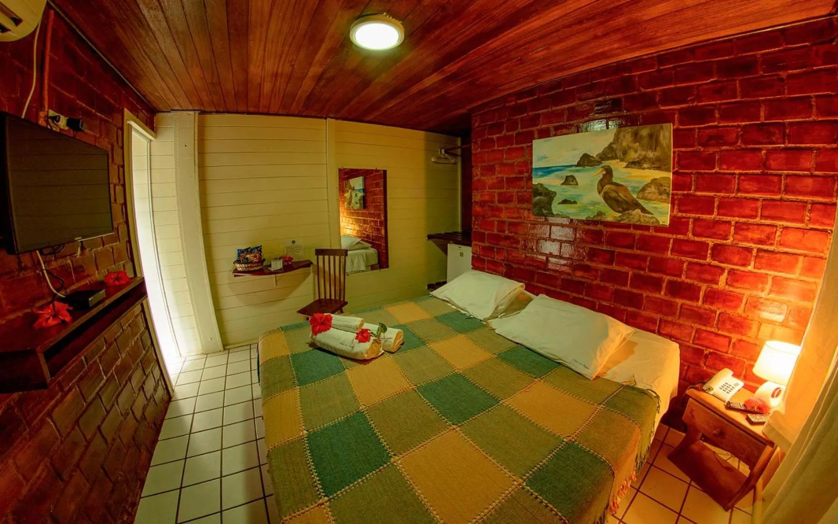 Food and drinks, Bed in Pousada Lenda das Águas