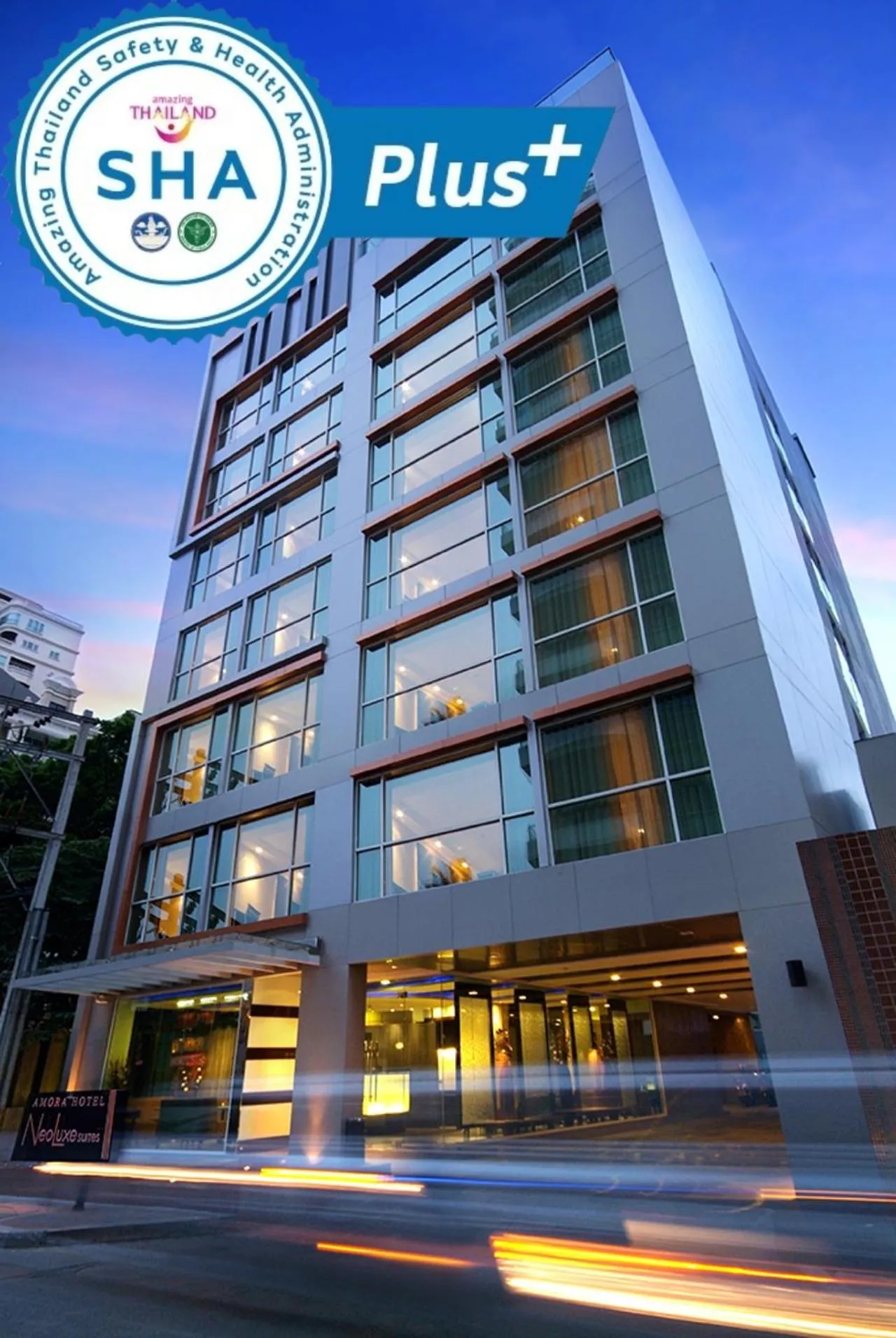 Property building in Amora NeoLuxe Suites Hotel