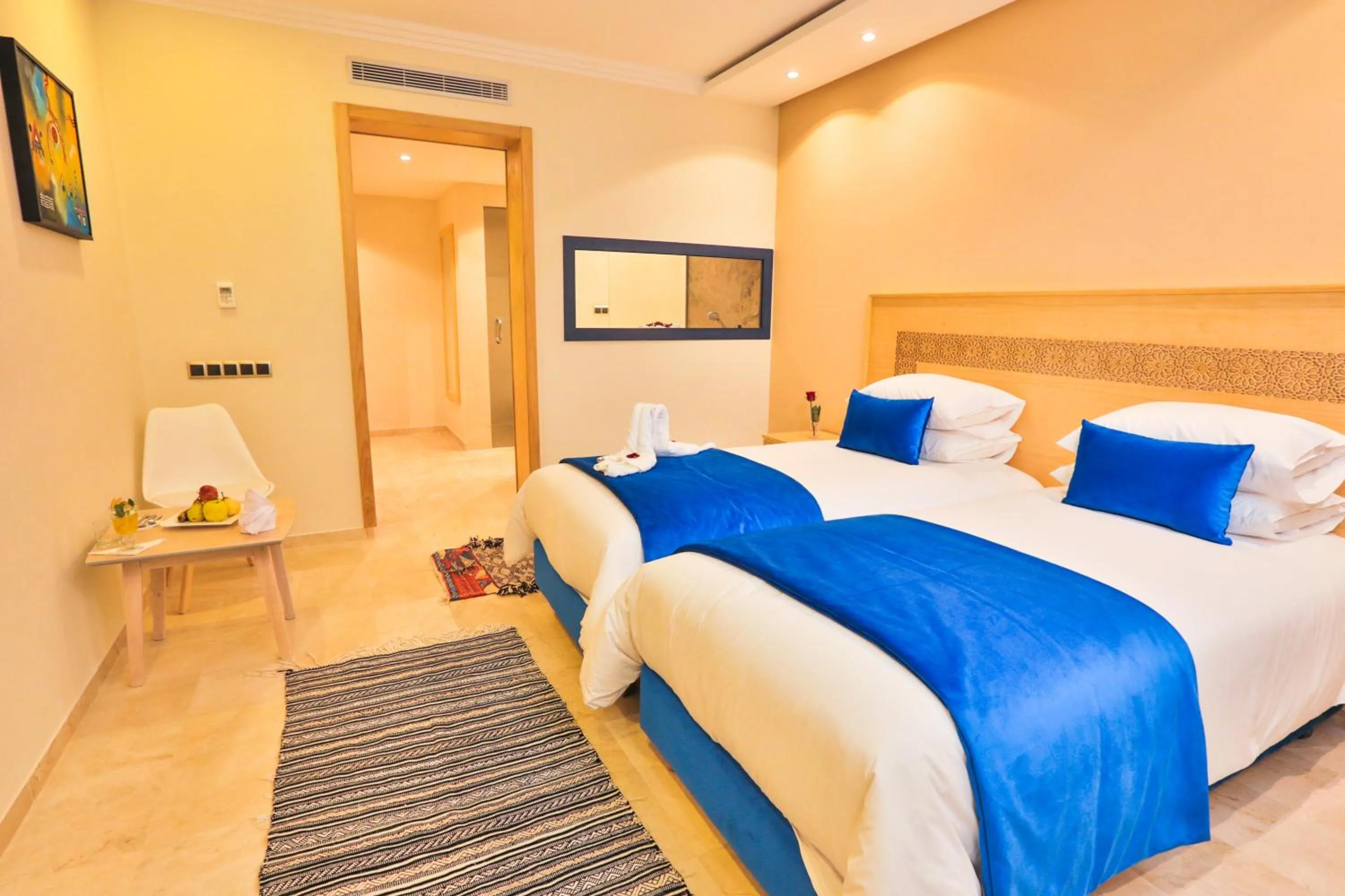 Bed in Hotel Cote ocean Mogador