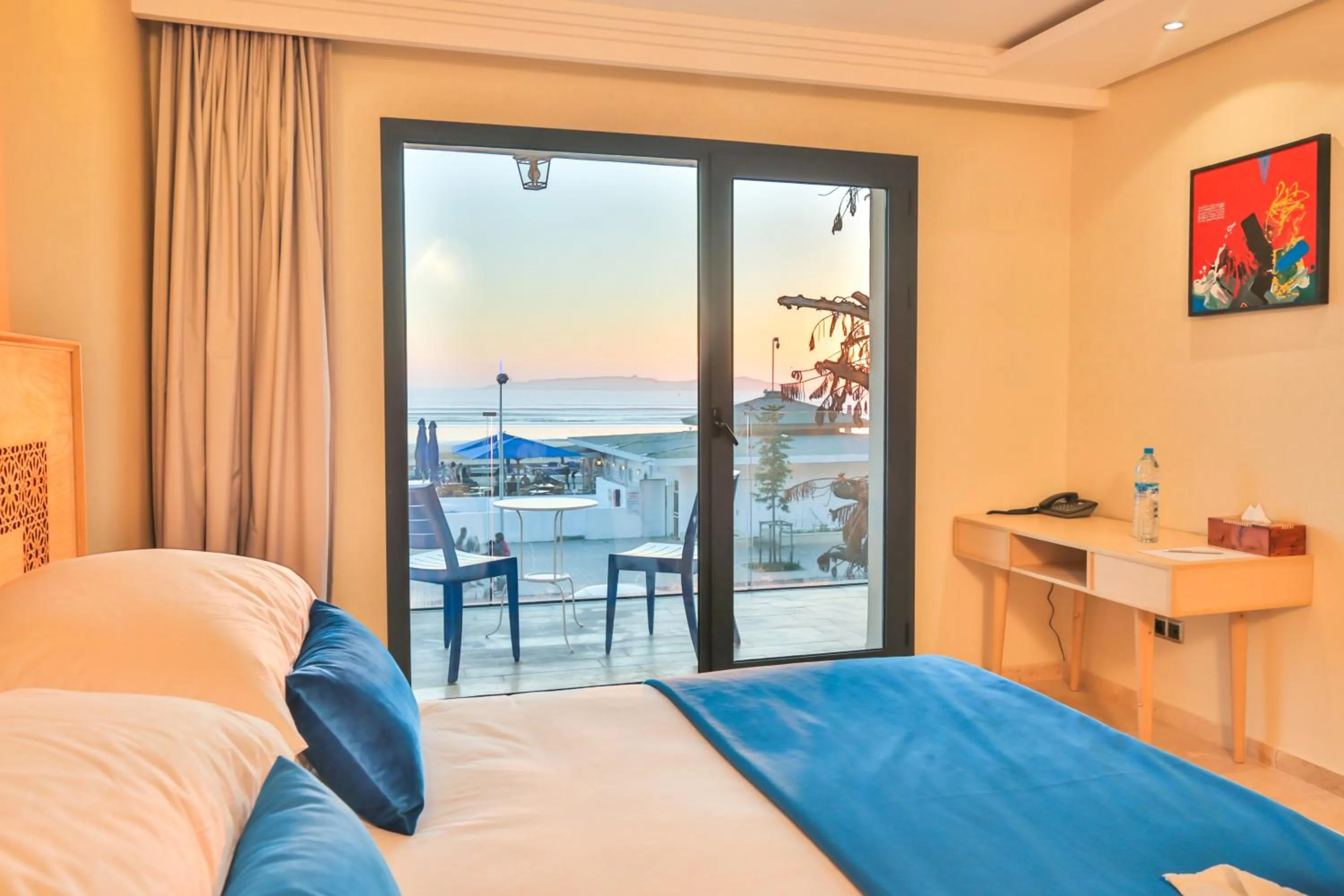 Beach, Bed in Hotel Cote ocean Mogador