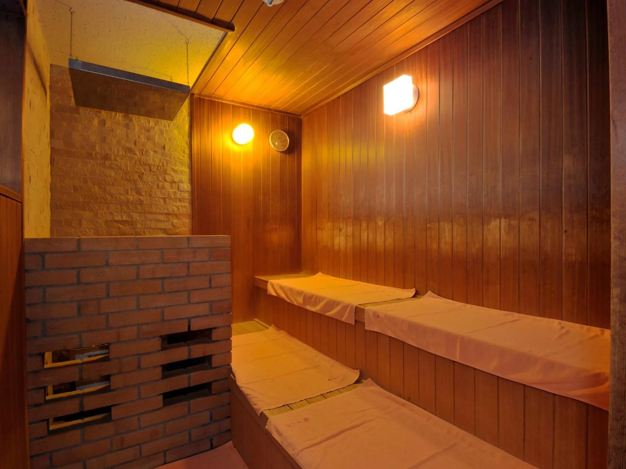 Sauna in Nisshokan Shinkan Baishokaku