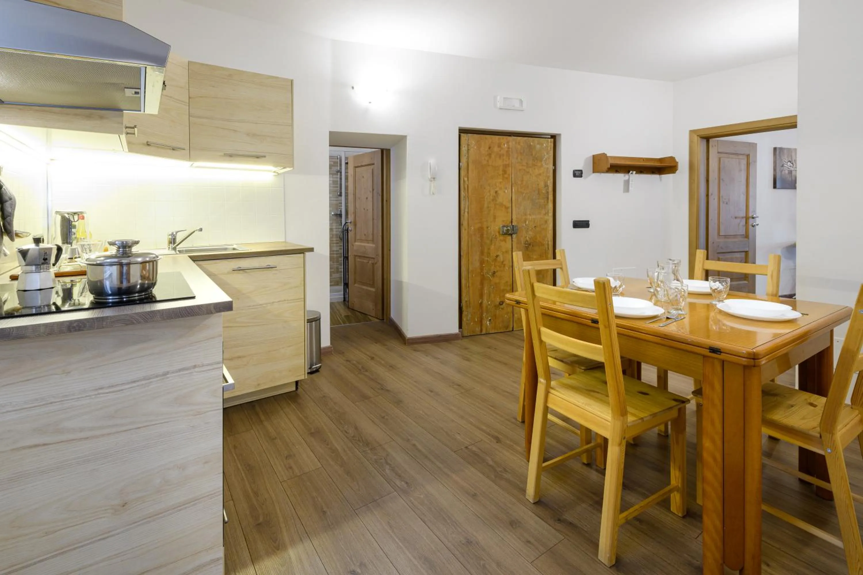 Kitchen or kitchenette in Hotel Garni Le Corti