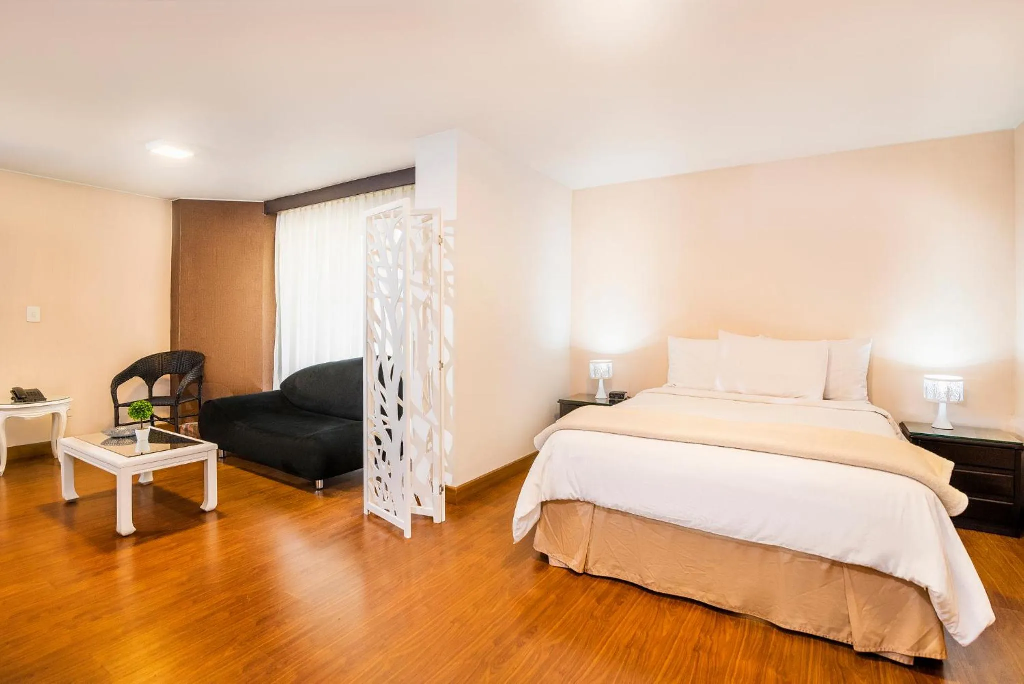 Living room, Bed in Lloyds Apartasuites Parque 93