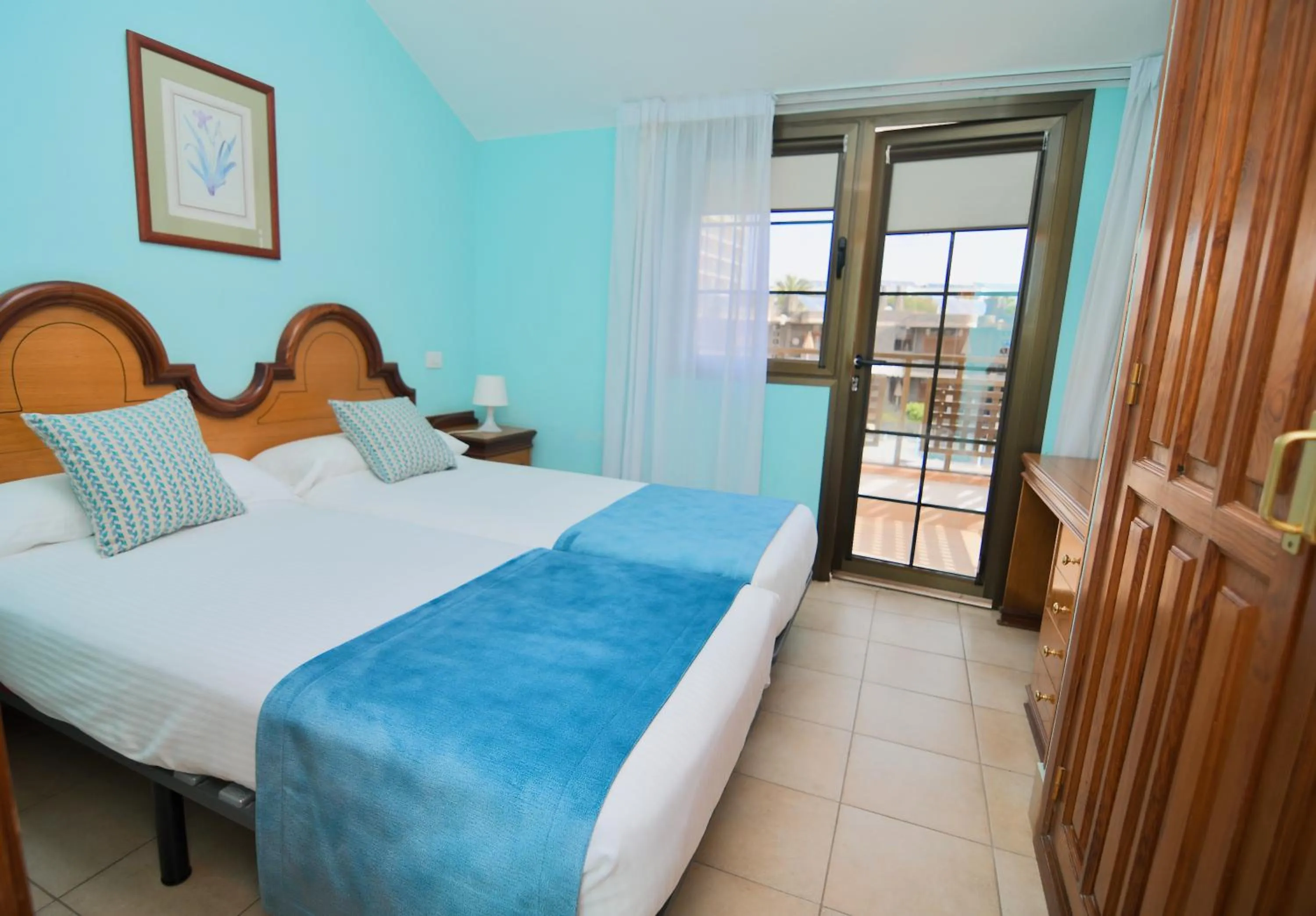 Bedroom, Bed in Playamar Bungalows