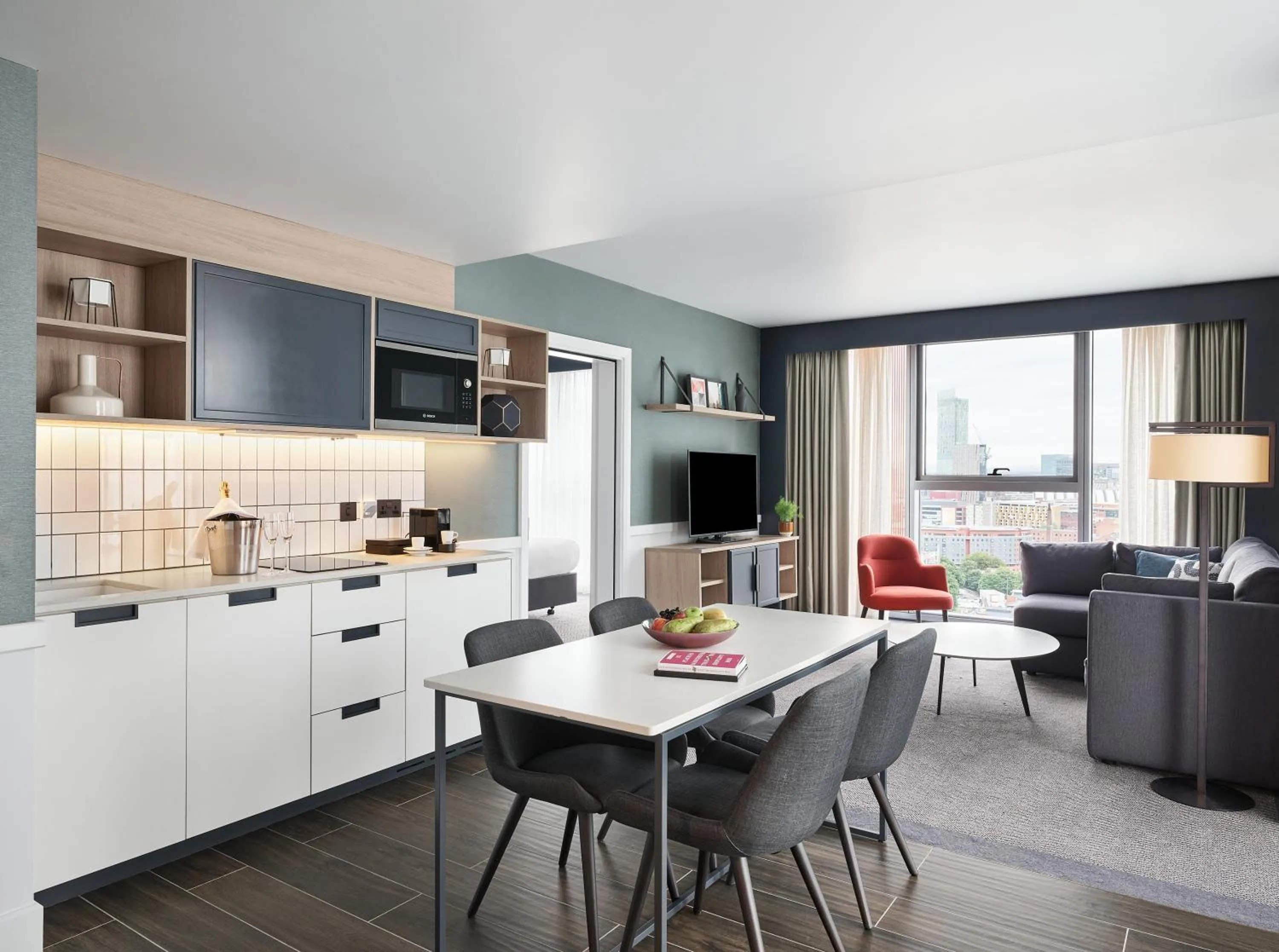 Living room in Hyatt House Manchester - Aparthotel