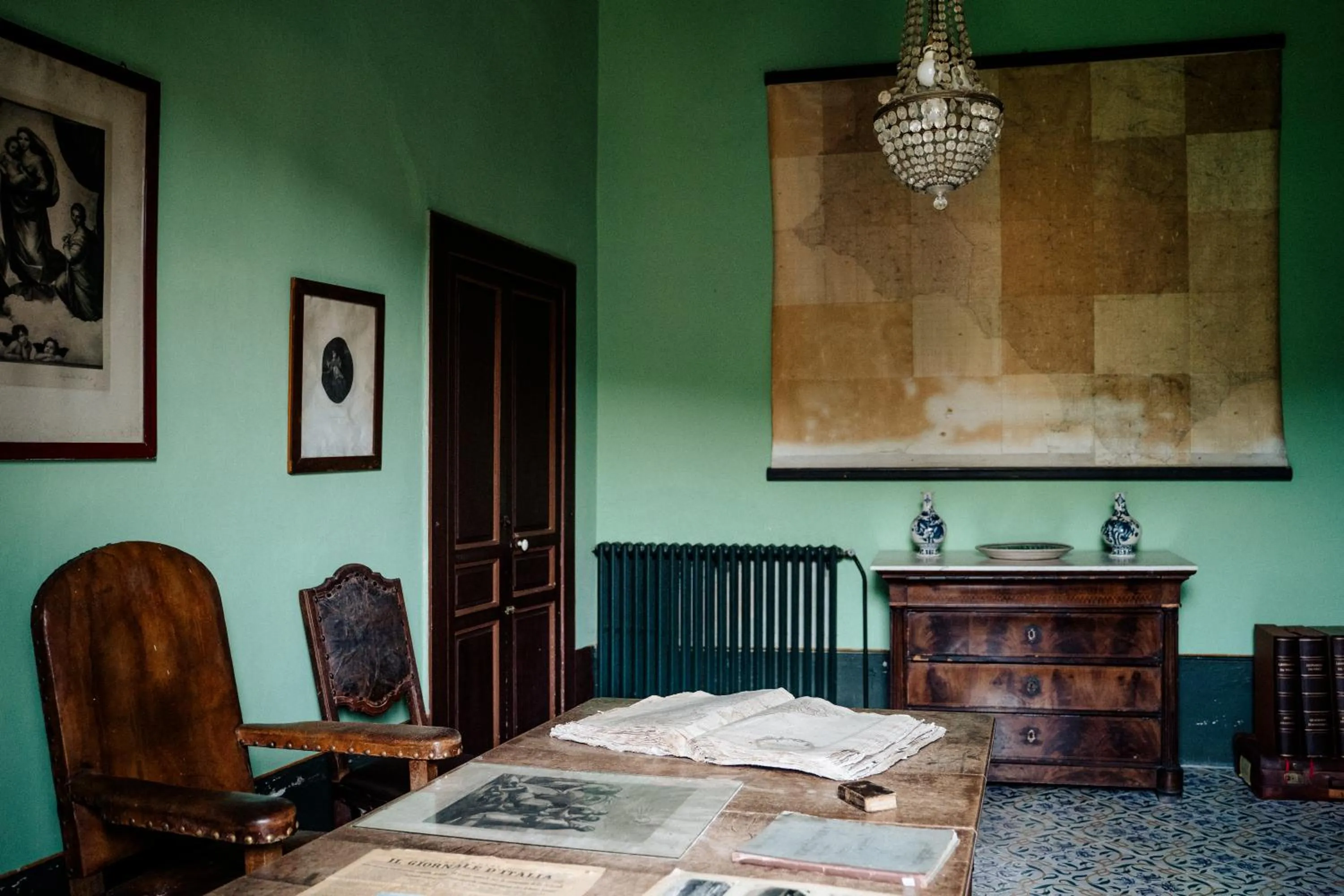 Seating area, Bed in Palazzo Mazziotti