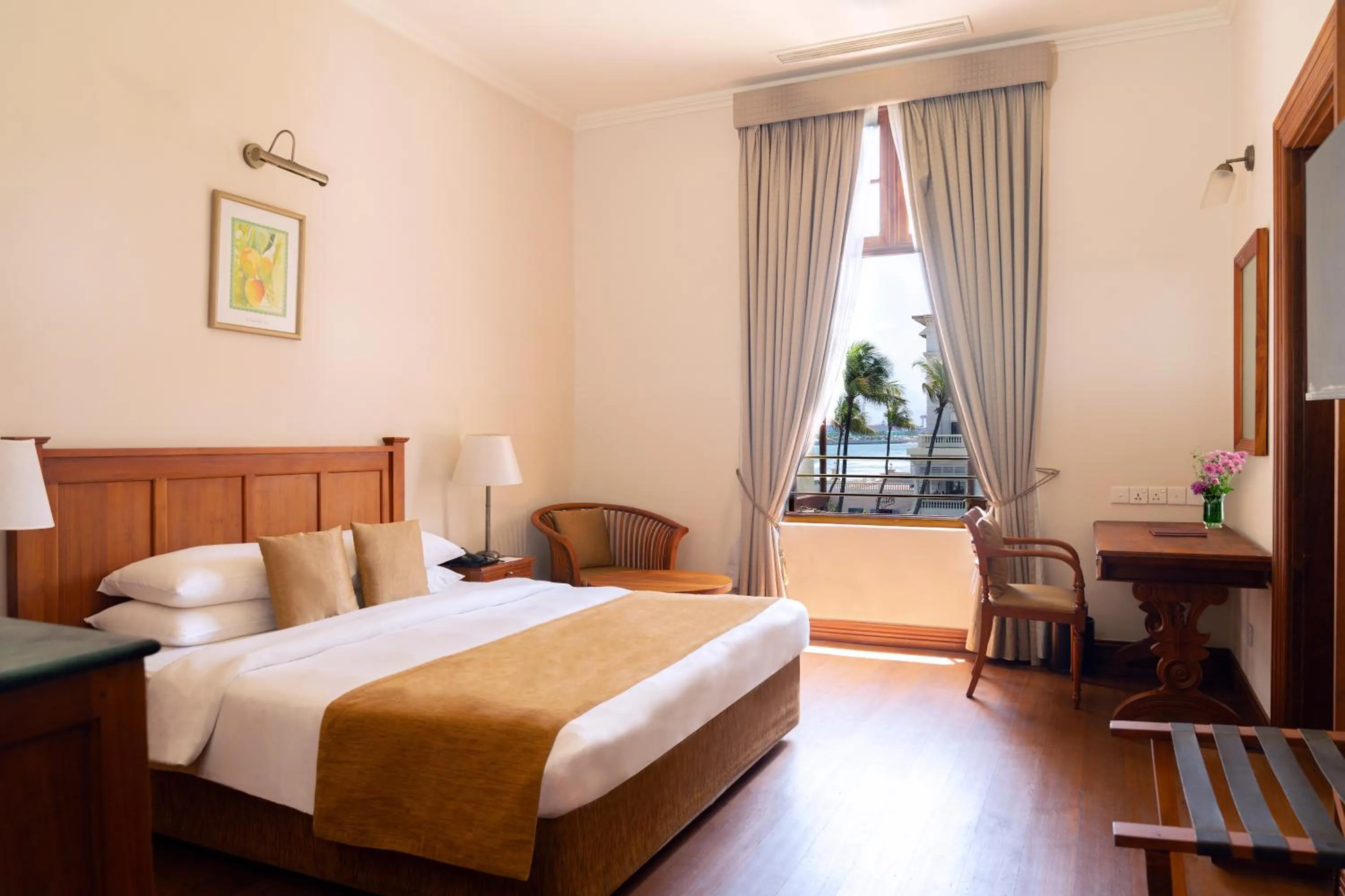 View (from property/room), Bed in Galle Face Hotel