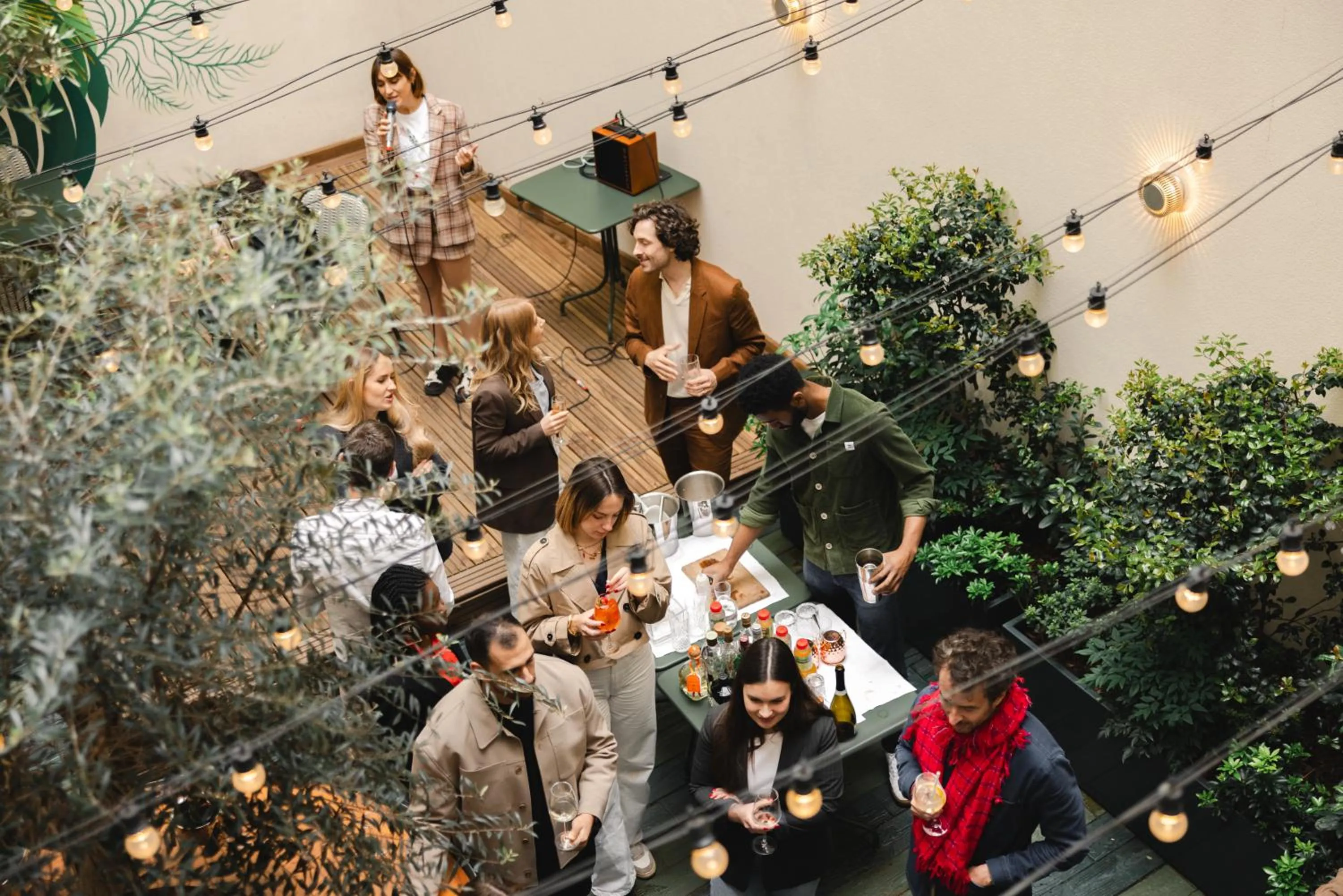 Patio in Hôtel Belleval