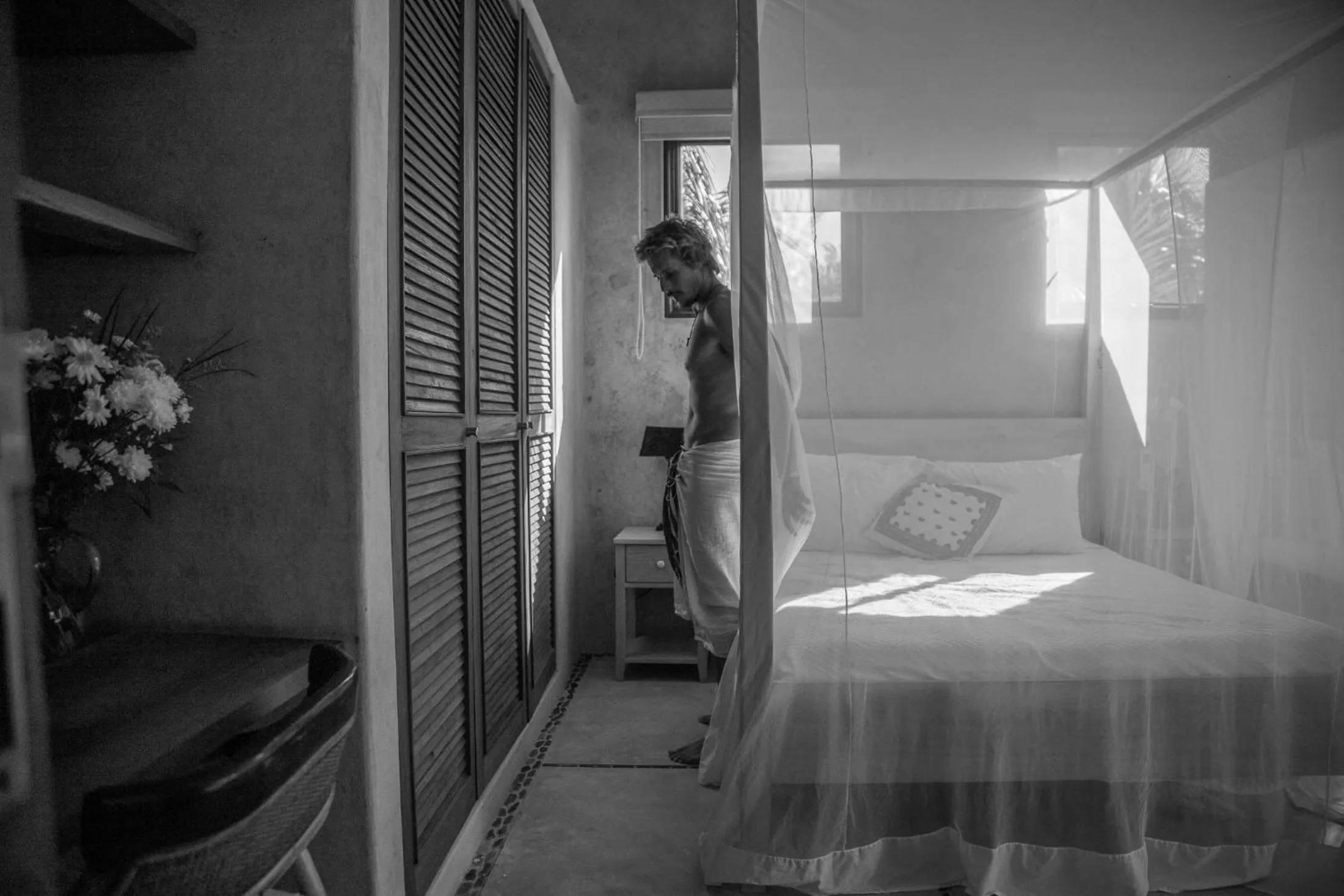 Bed in Casa Maya Kaan