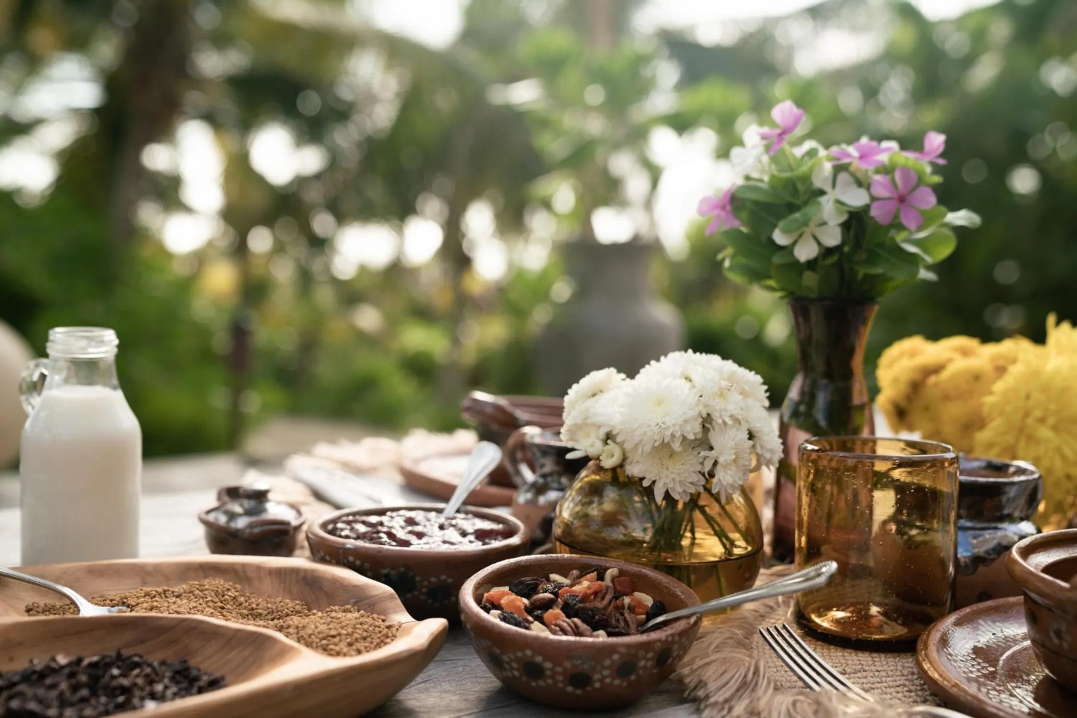 Continental breakfast in Casa Maya Kaan