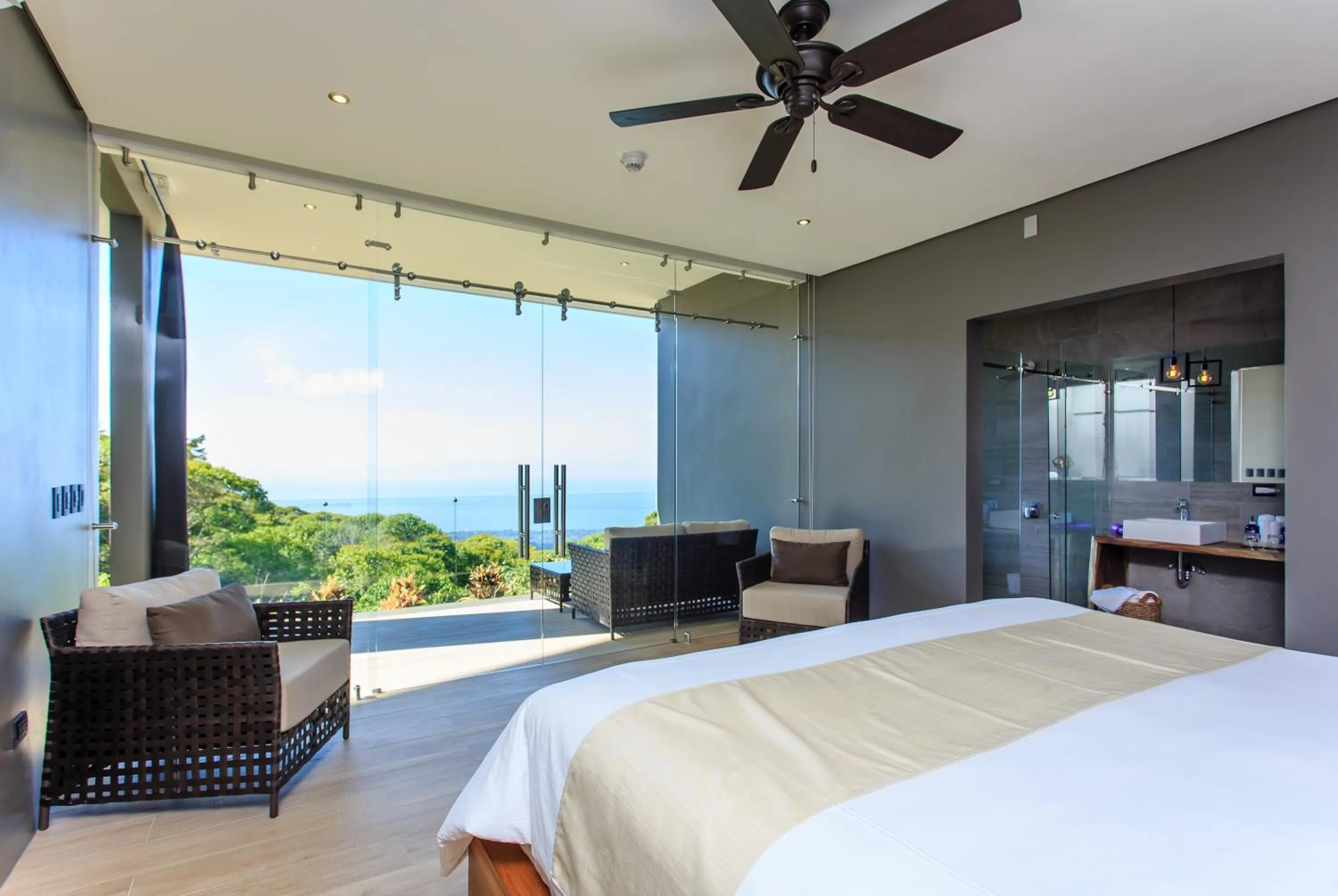 Balcony/Terrace, Bed in Rancho Pacifico - Boutique Hotel for Adults