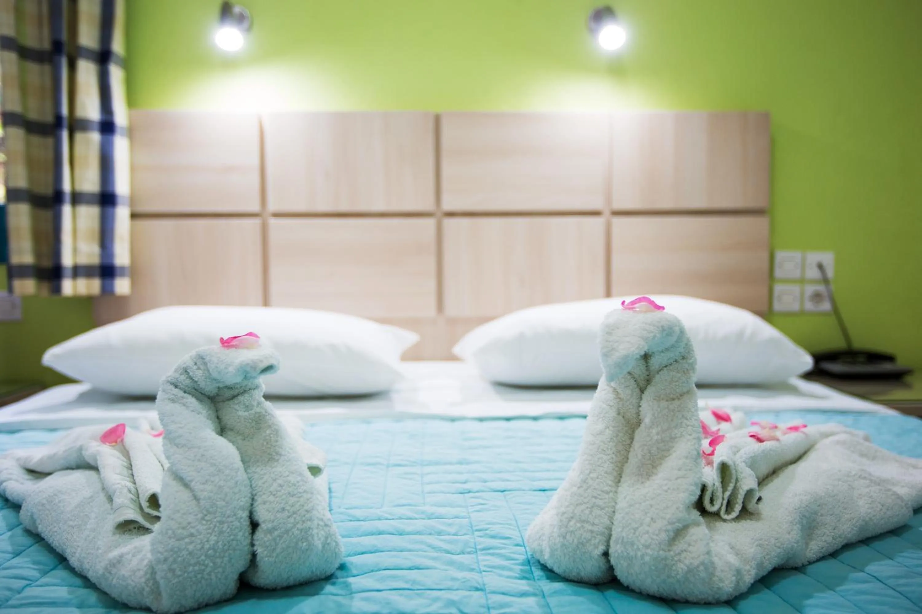 Bed in Angeliki Beach Hotel