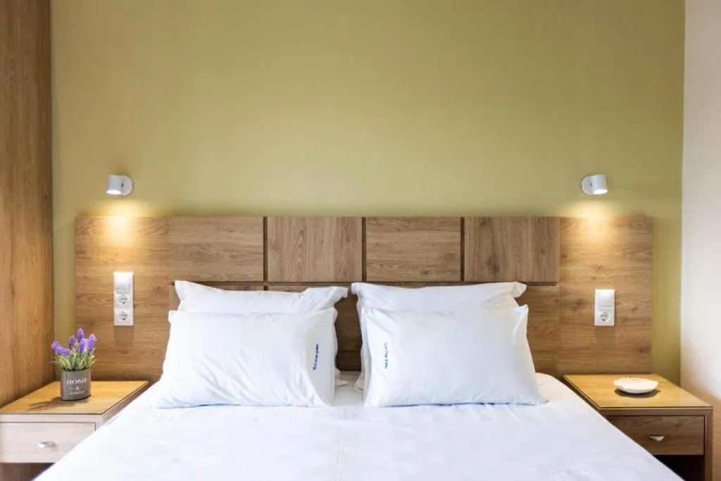 Bed in Angeliki Beach Hotel