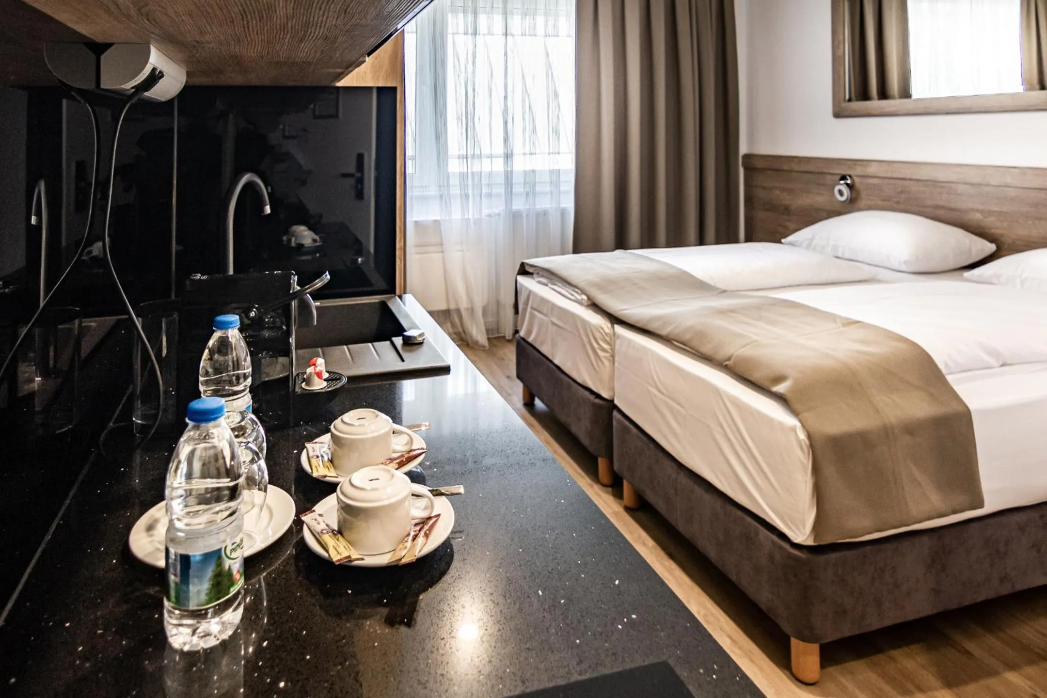 Bed in Sleep Inn Düsseldorf