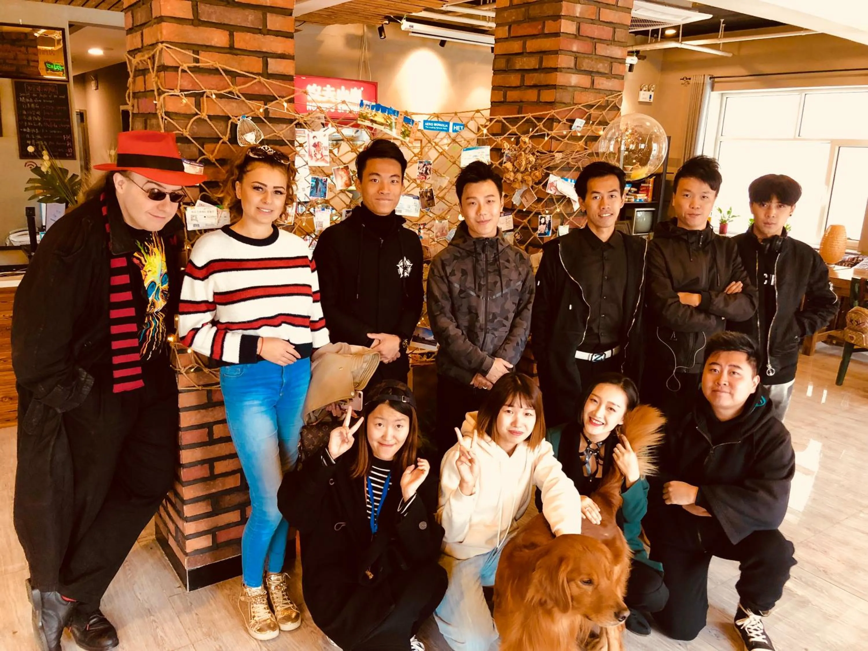 People in Lantern Hotel