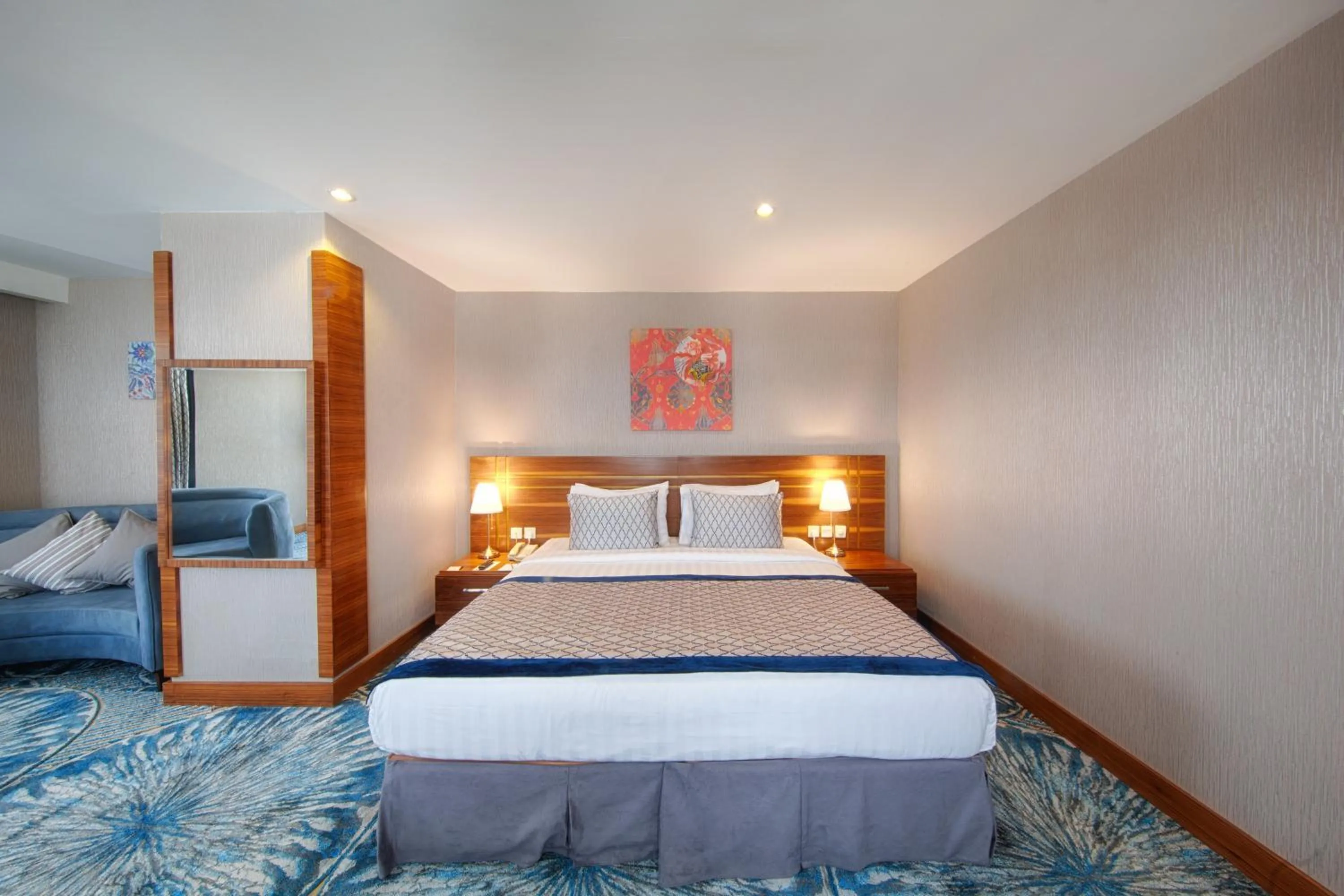 Bed in Al Safwah Orchid Hotel