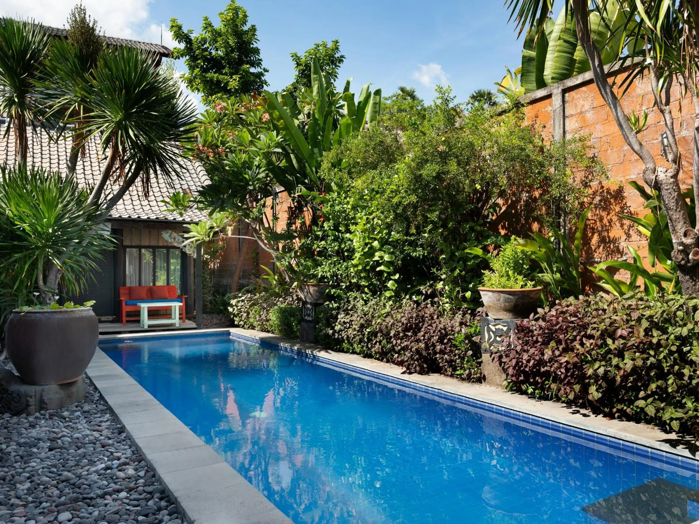 Pool view in Amed Lodge by Sudamala Resorts