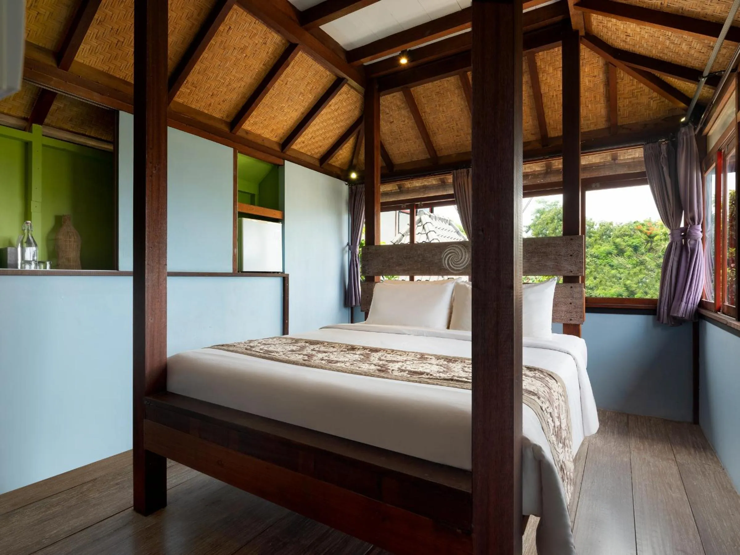 Bedroom, Bed in Amed Lodge by Sudamala Resorts