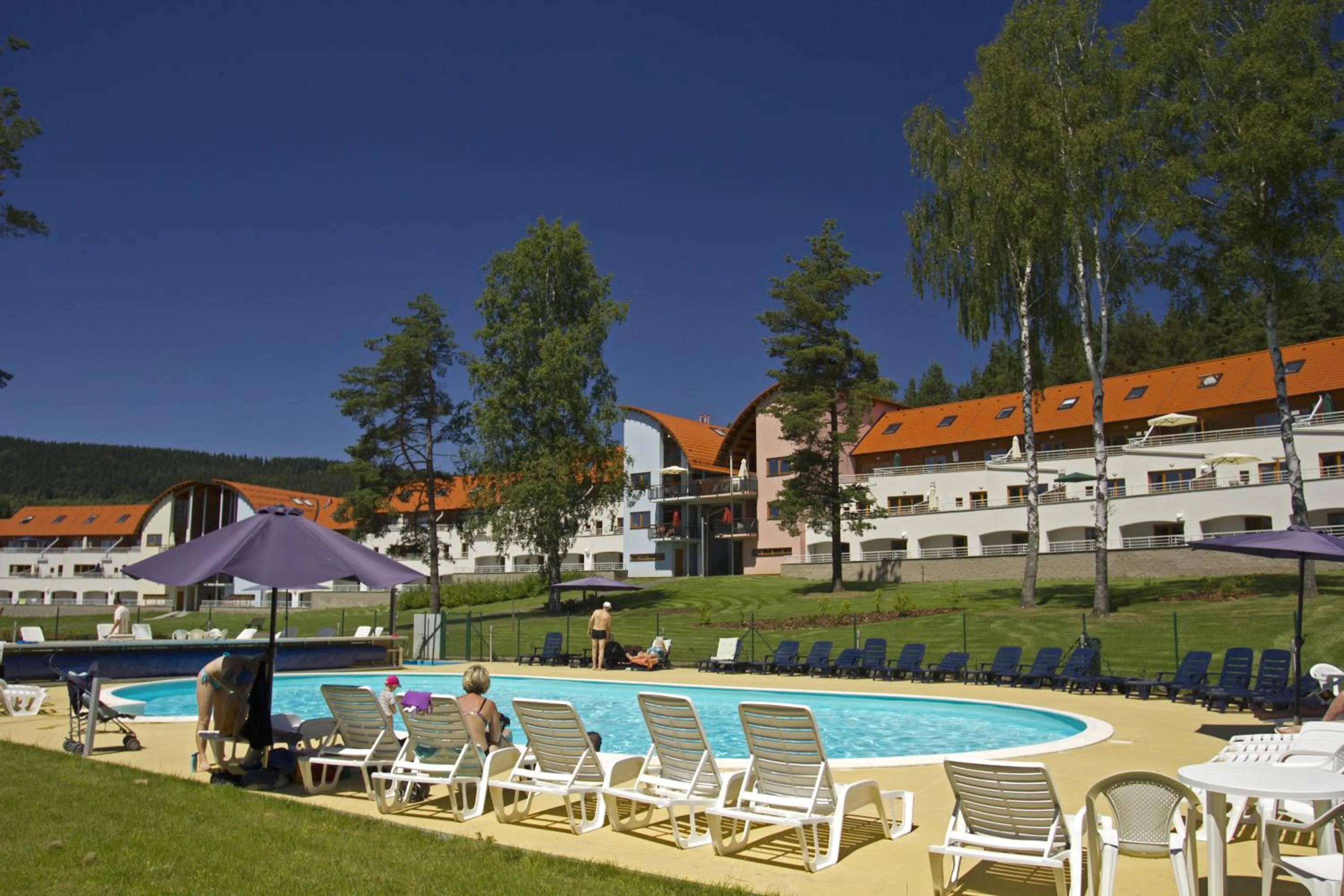 Swimming pool in Lipno Lake Resort