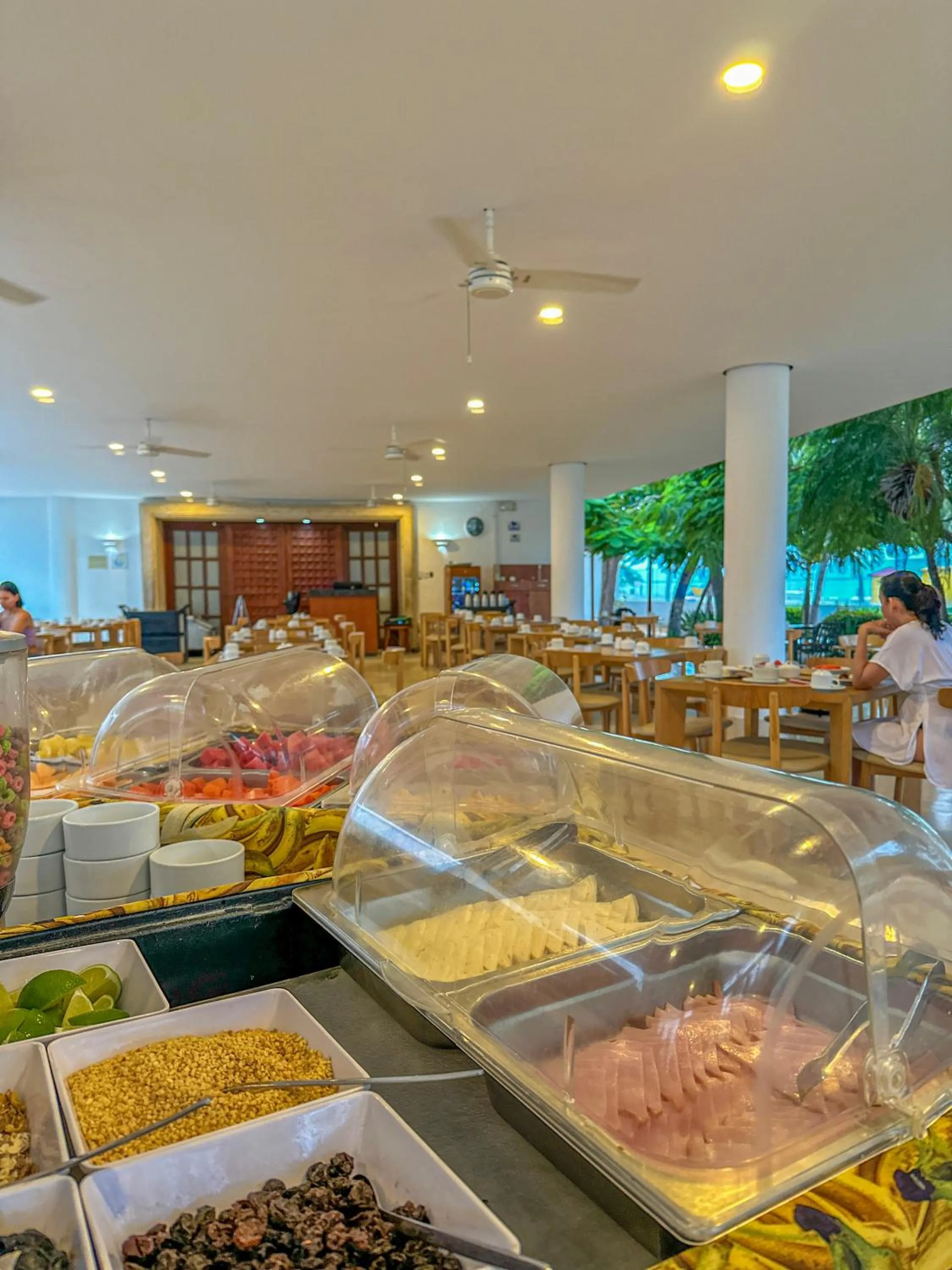 Buffet breakfast in Tamaca Beach Resort