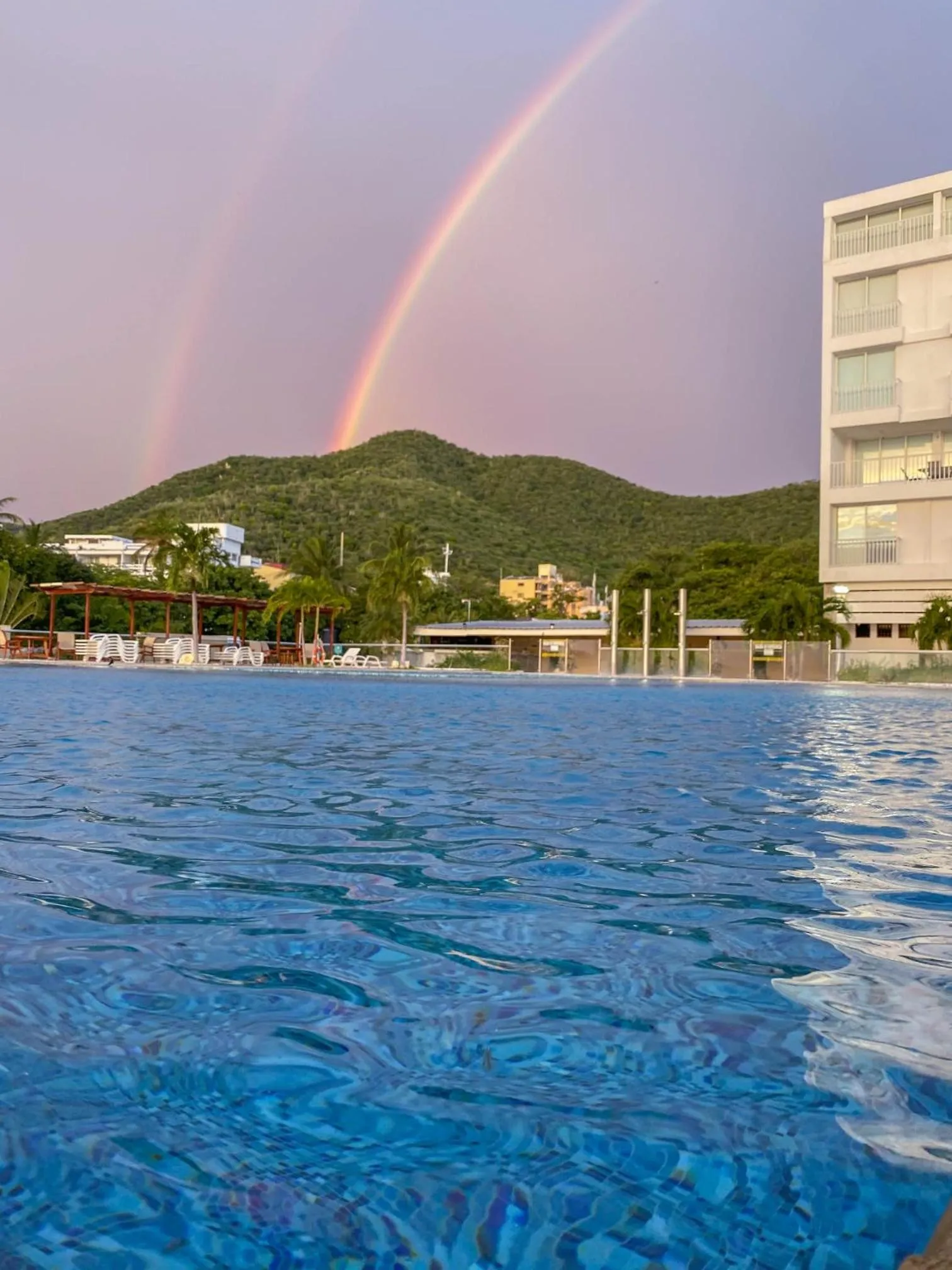 Pool view in Tamaca Beach Resort