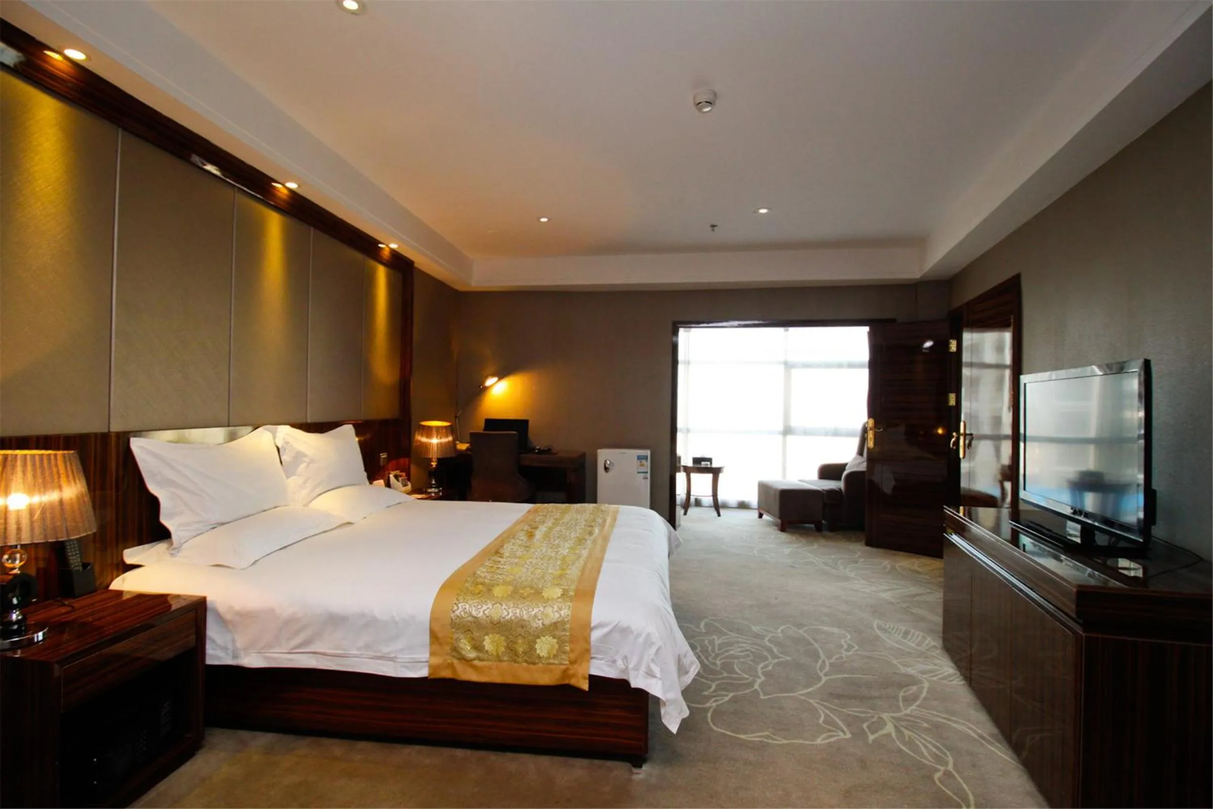 Bed in GreenTree Eastern Yancheng Binhai Oubaoliya City Square Hotel