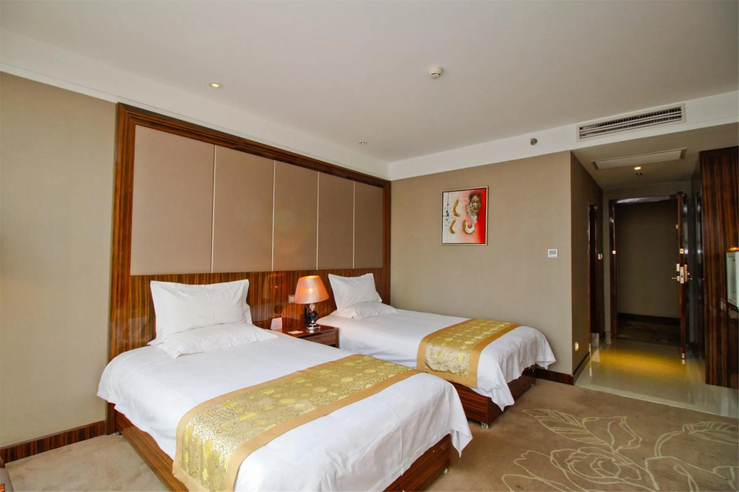 Bed in GreenTree Eastern Yancheng Binhai Oubaoliya City Square Hotel