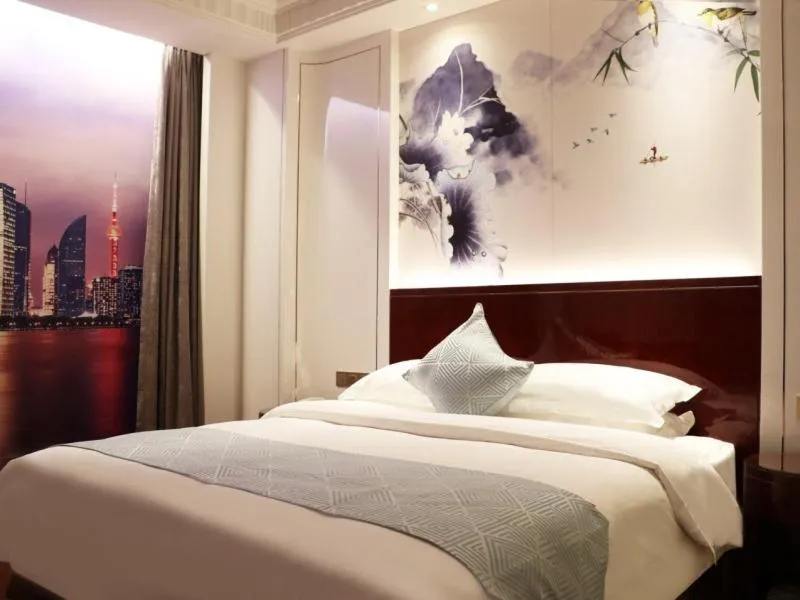 Bed in GreenTree Eastern Yancheng Binhai Oubaoliya City Square Hotel