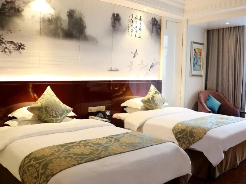 Bed in GreenTree Eastern Yancheng Binhai Oubaoliya City Square Hotel