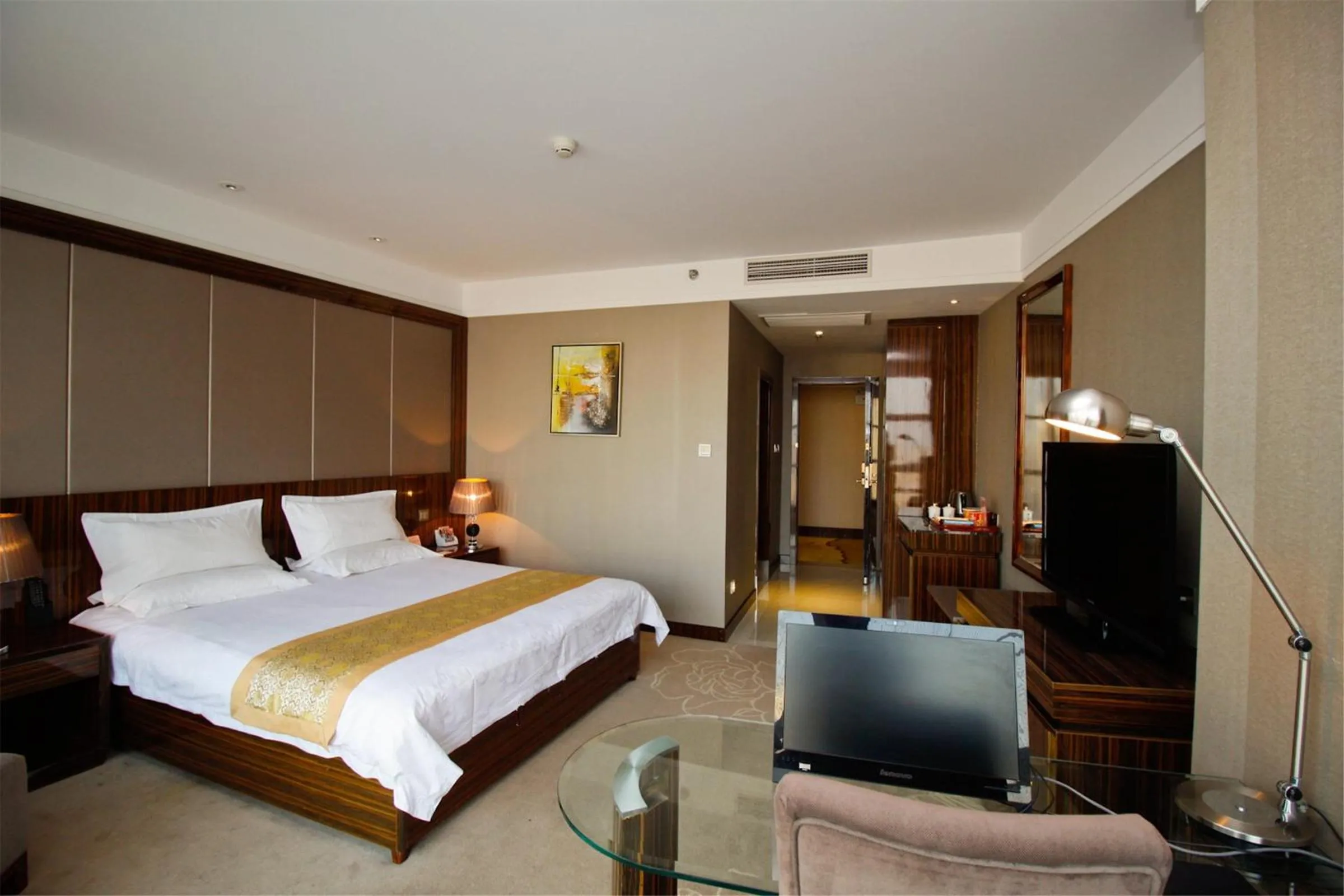 Bed in GreenTree Eastern Yancheng Binhai Oubaoliya City Square Hotel