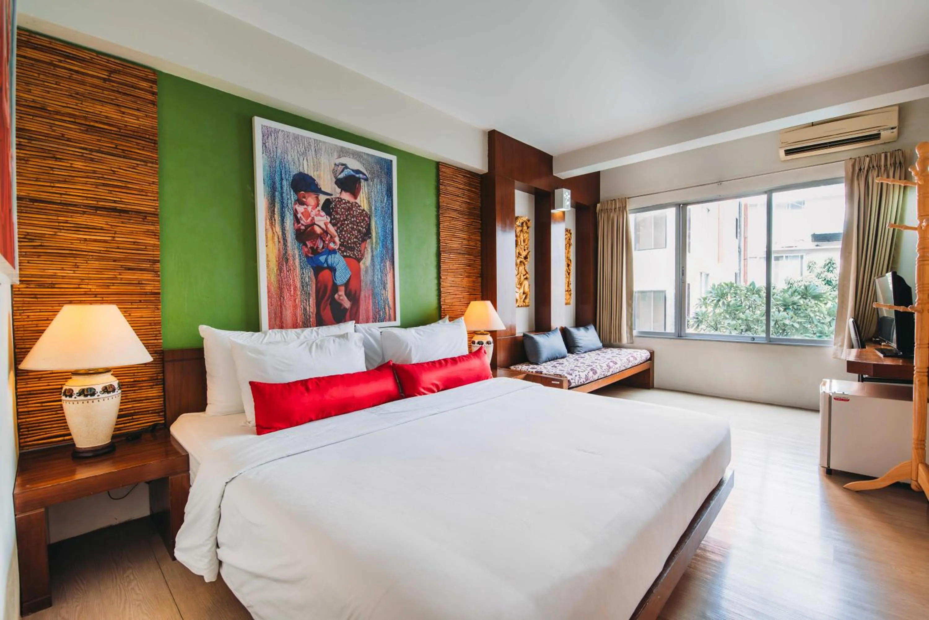 Bed in Villa Cha-Cha Banglumphu