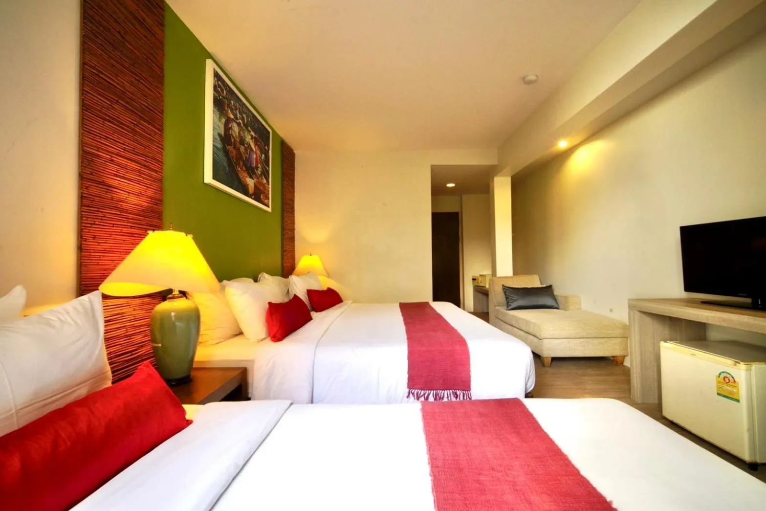 Bed in Villa Cha-Cha Banglumphu