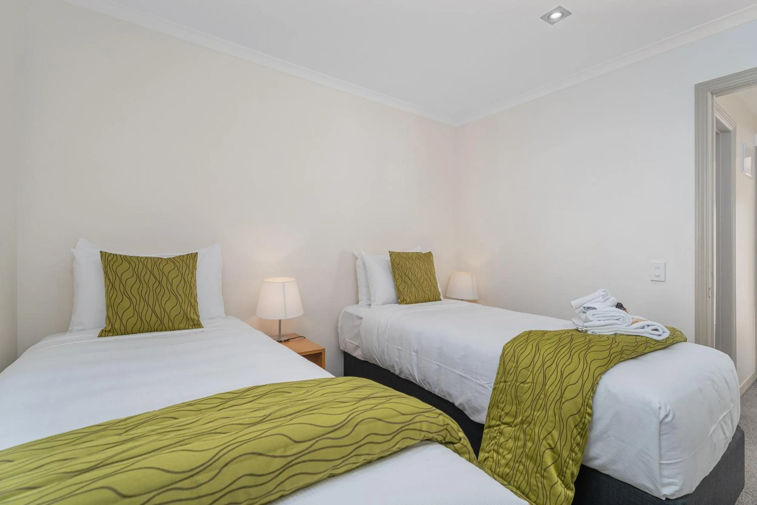 Bed in Crow's Nest Apartments