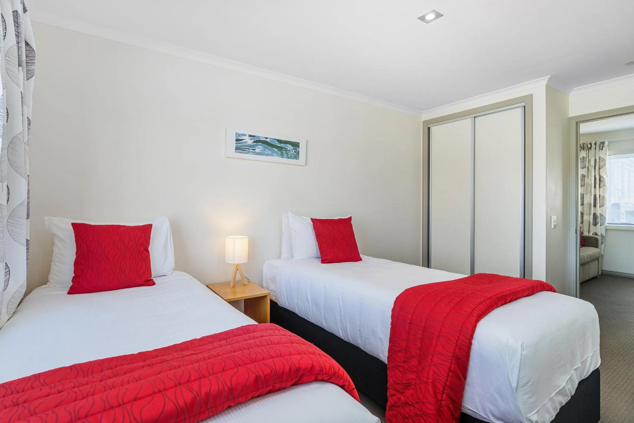 Bed in Crow's Nest Apartments