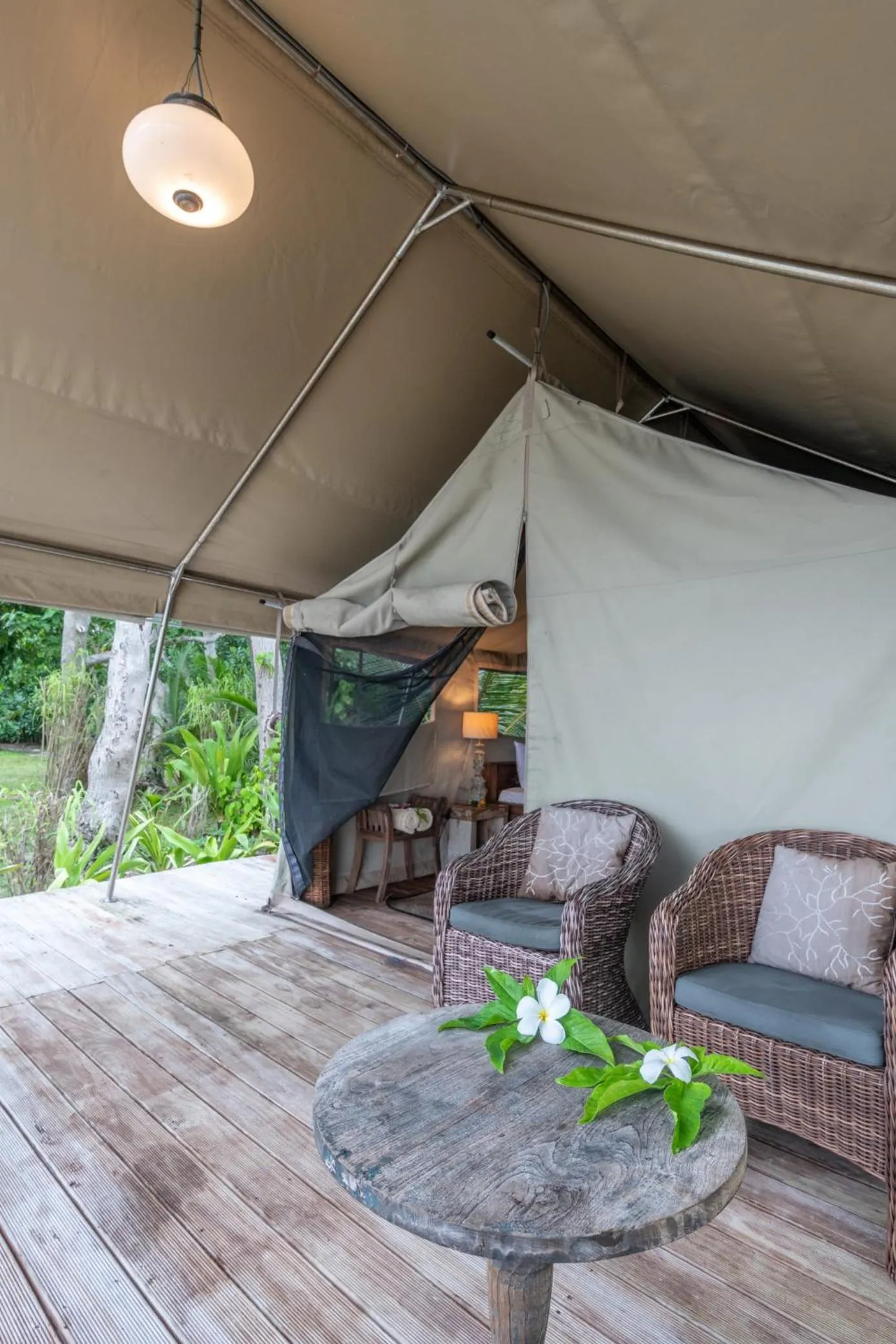 Patio in Ratua Private Island Resort