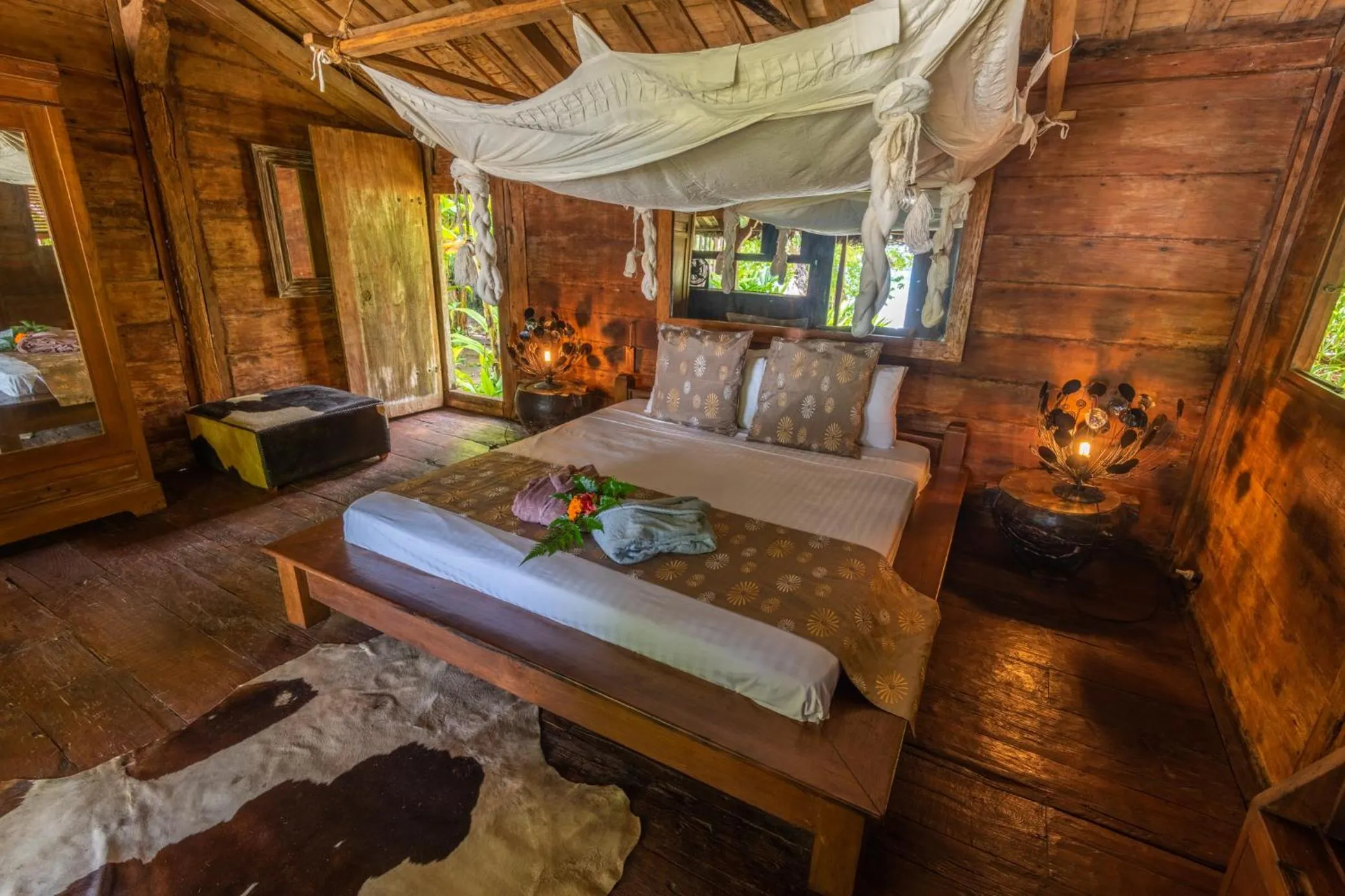 Bed in Ratua Private Island Resort