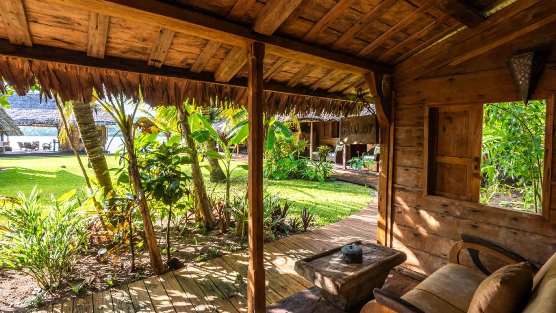 Patio in Ratua Private Island Resort