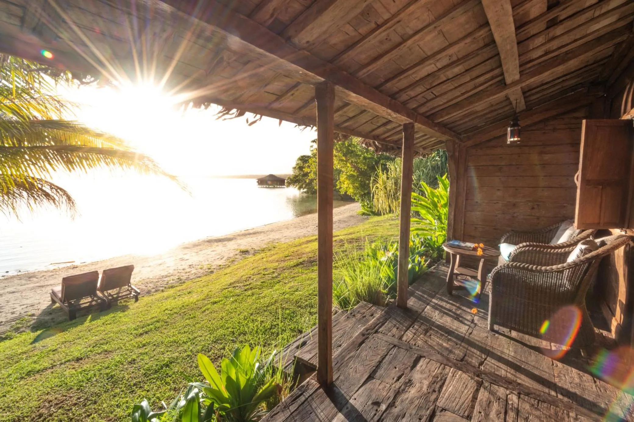 Patio in Ratua Private Island Resort
