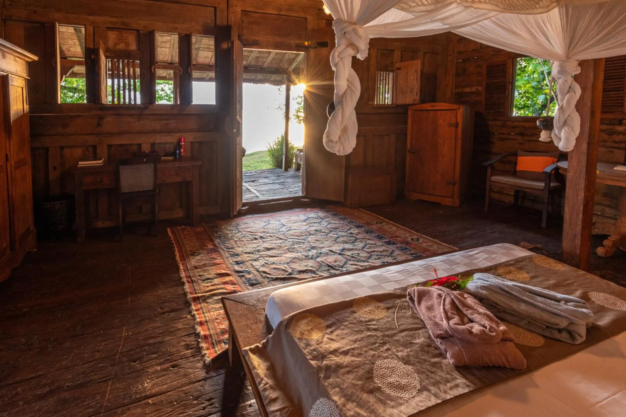 Bed in Ratua Private Island Resort