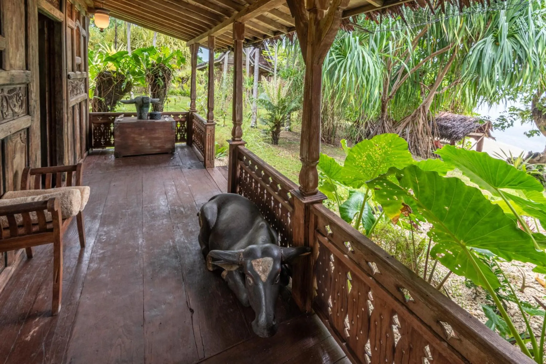 Patio in Ratua Private Island Resort