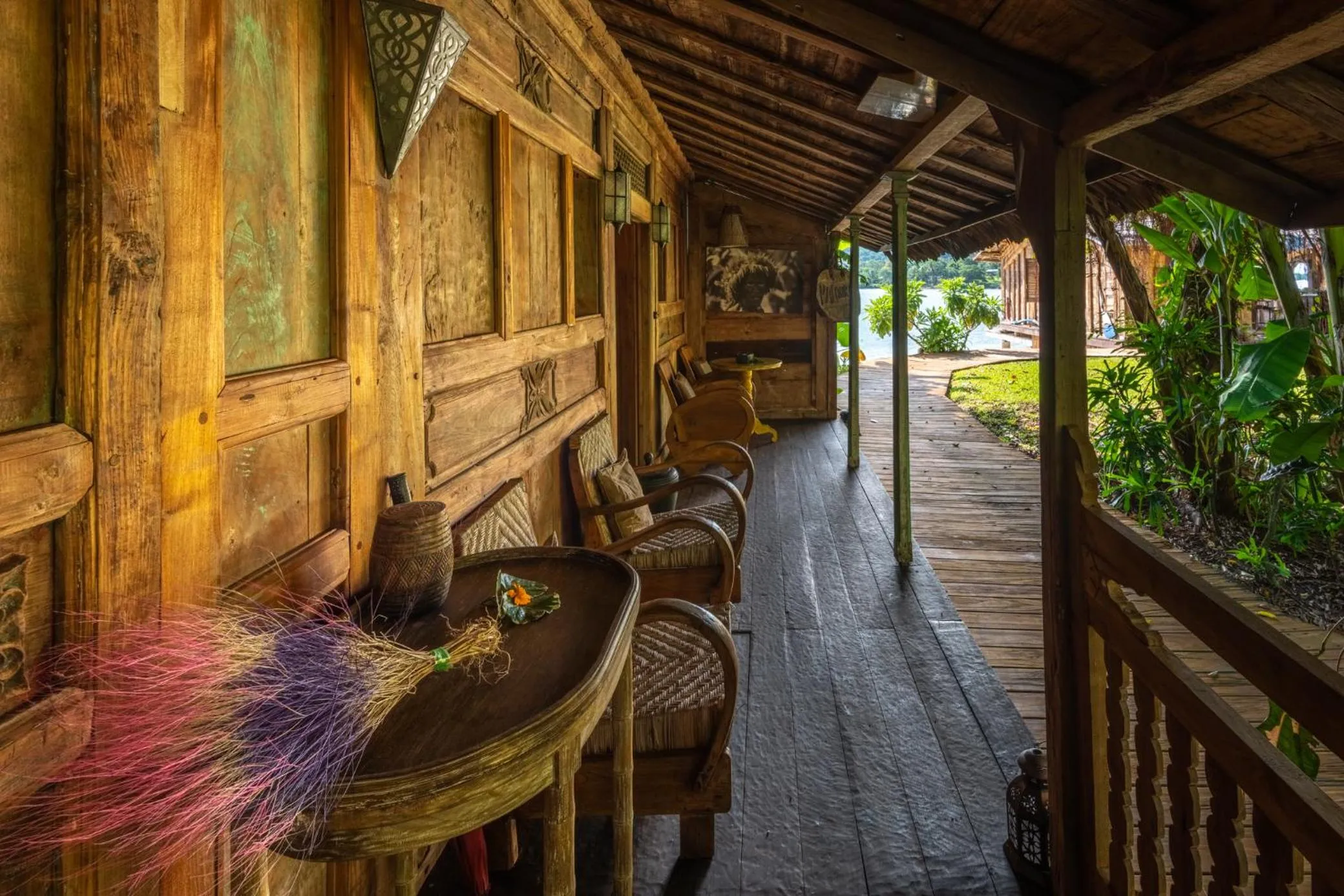 Patio in Ratua Private Island Resort